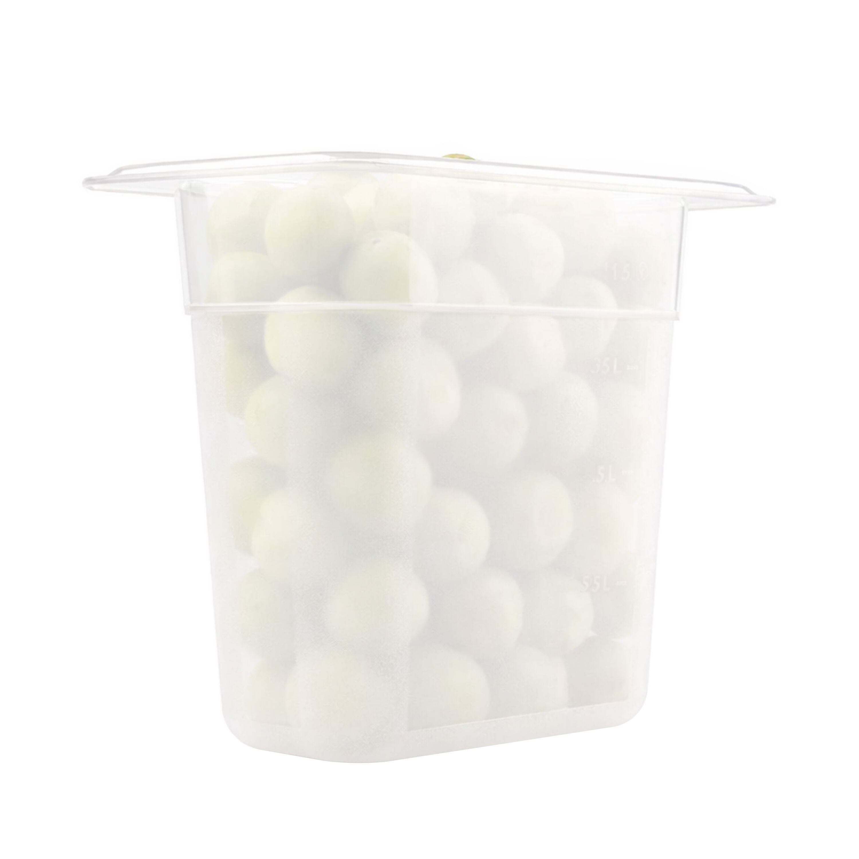 (6 pièces) Bac en Polypropylène - GN 1/9 - Translucide - 1,27 L - Hauteur : 150 mm