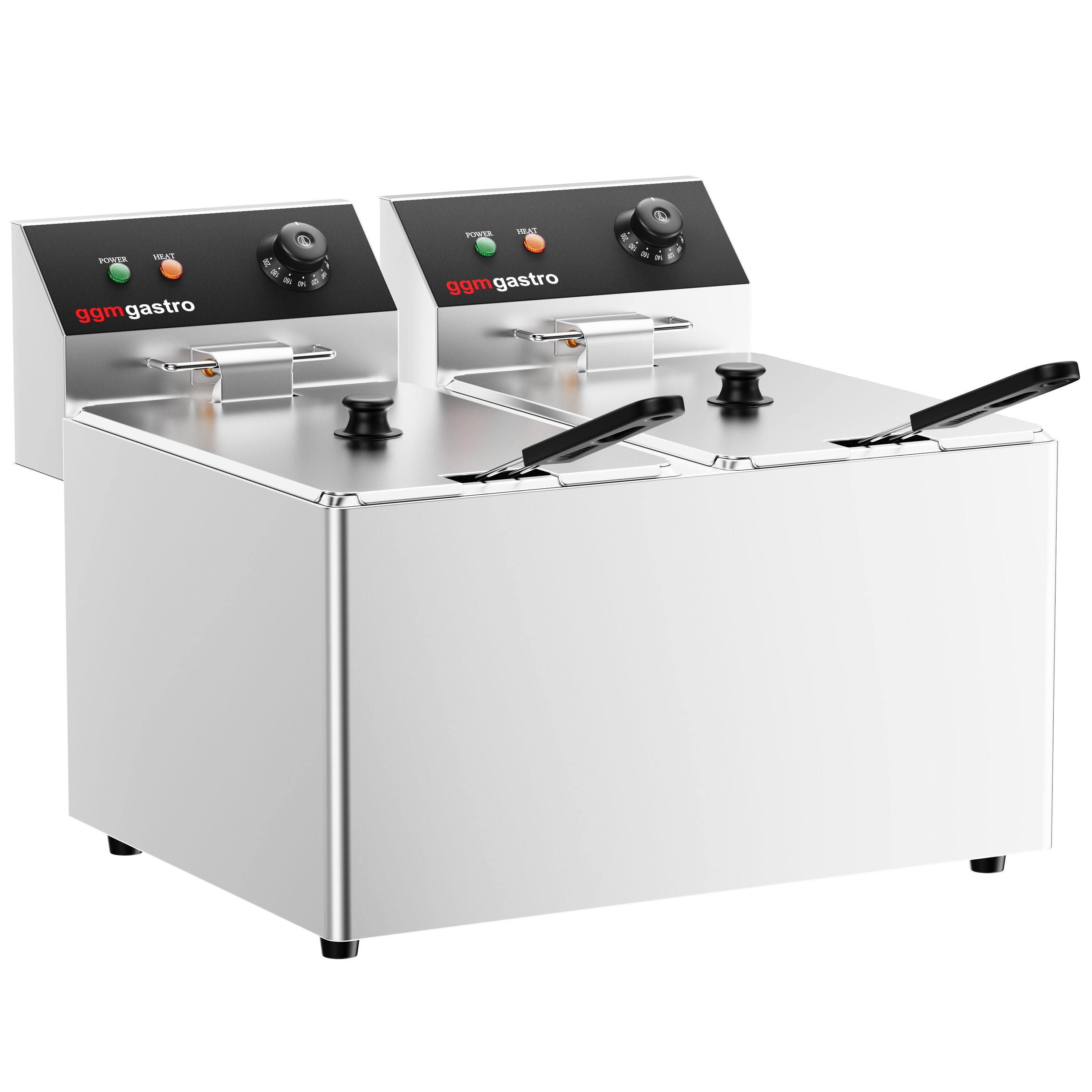 Friteuse Électrique Double - 8 + 8 Litres - 6,5 kW