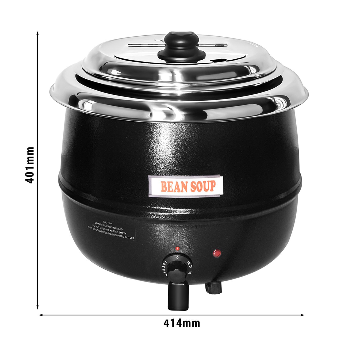 Commercial Soup Kettle - 13L - Black
