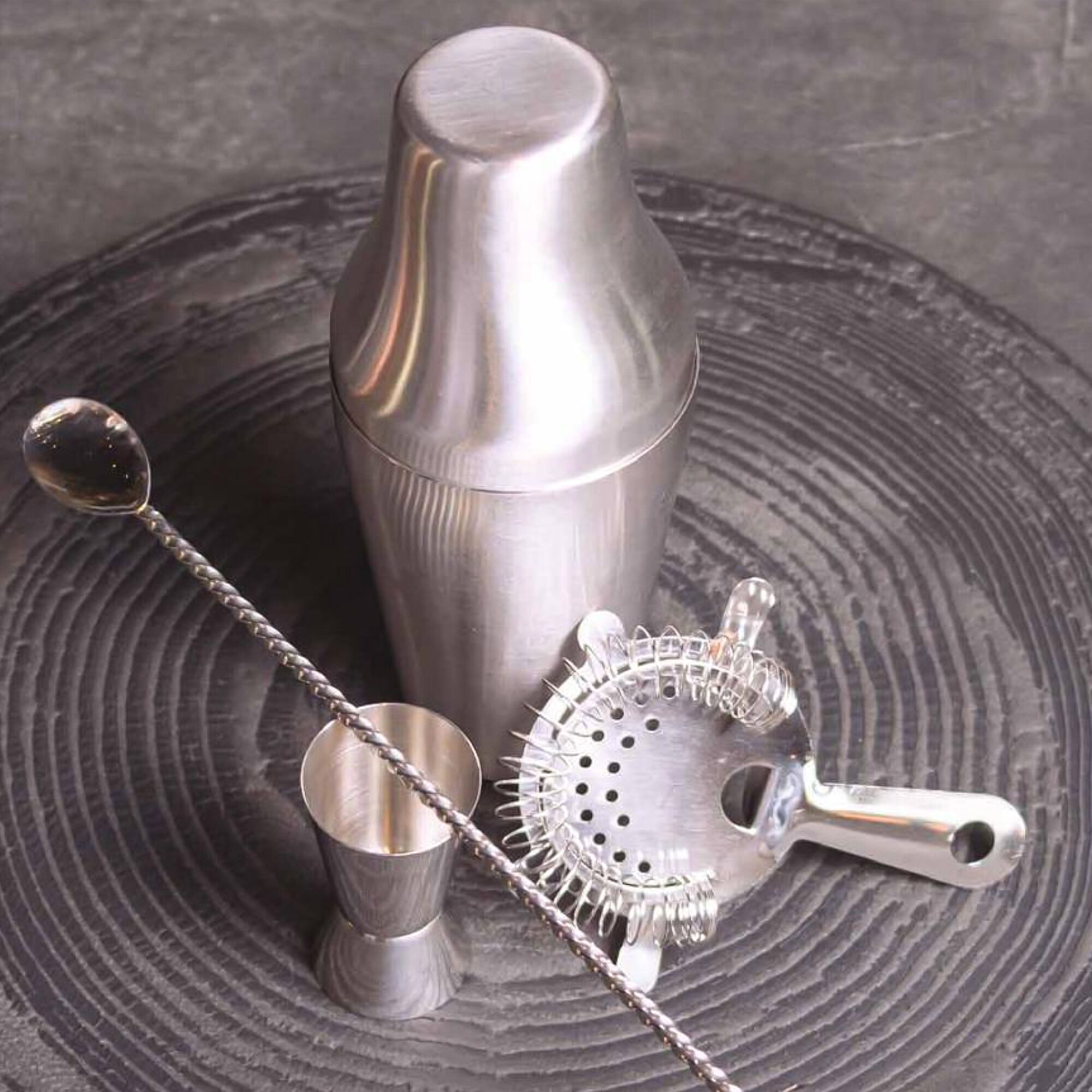 (6 pcs) Cuillère à cocktail - acier inoxydable - 440mm