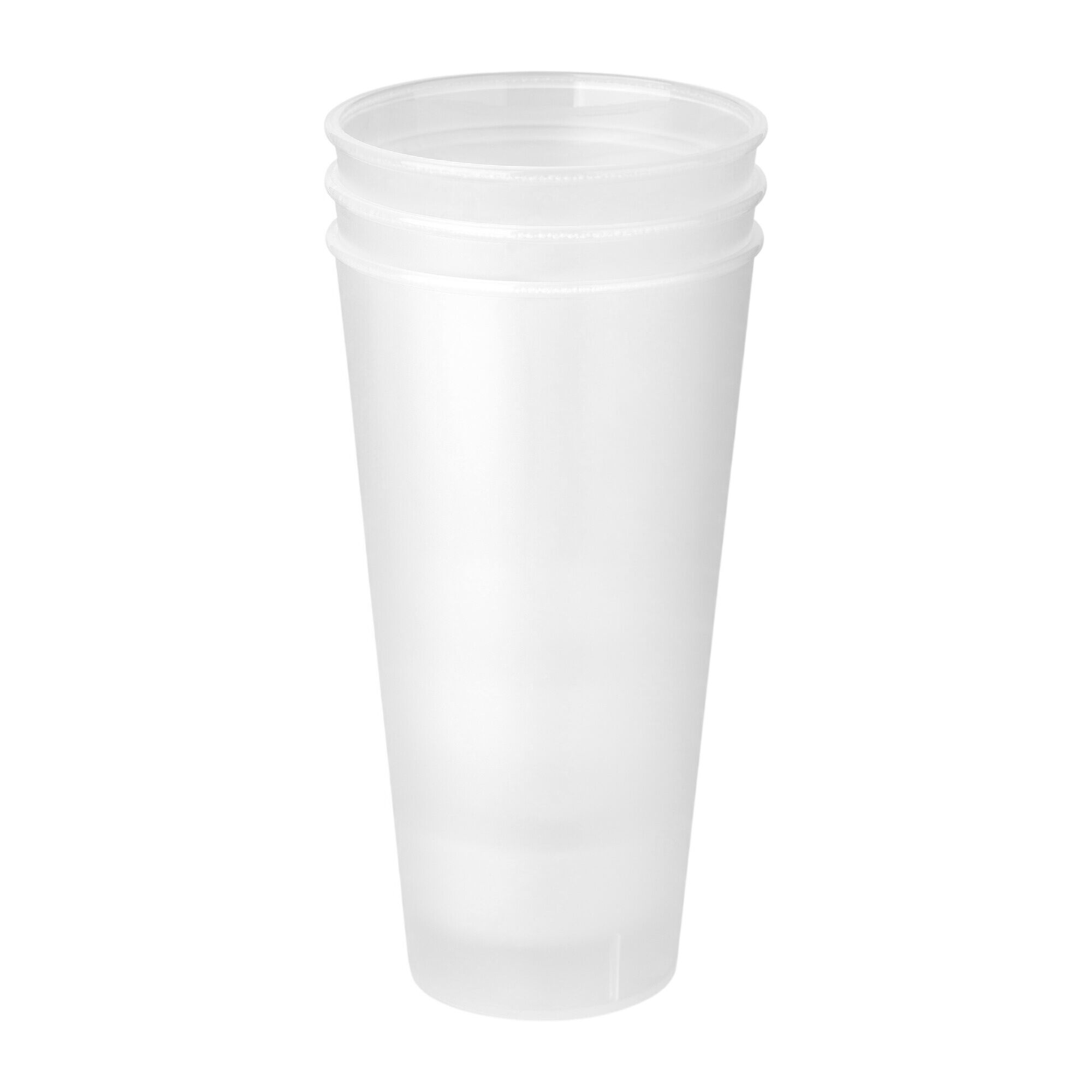 (24 pièces) Gobelets réutilisables - 500ml - Transparent