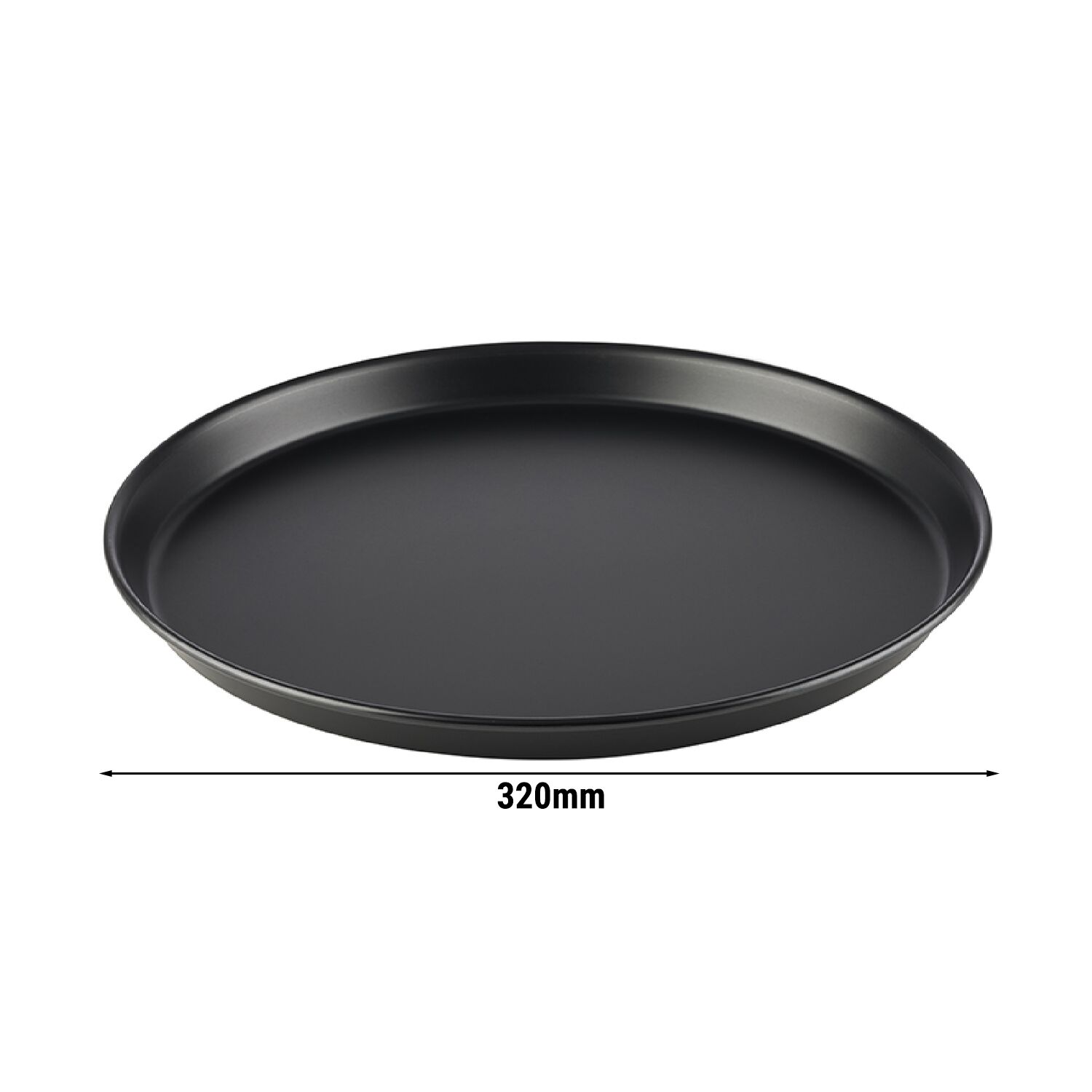 (6 pièces) Plaque à pizza - tôle bleue - Ø 320 mm - hauteur : 25 mm