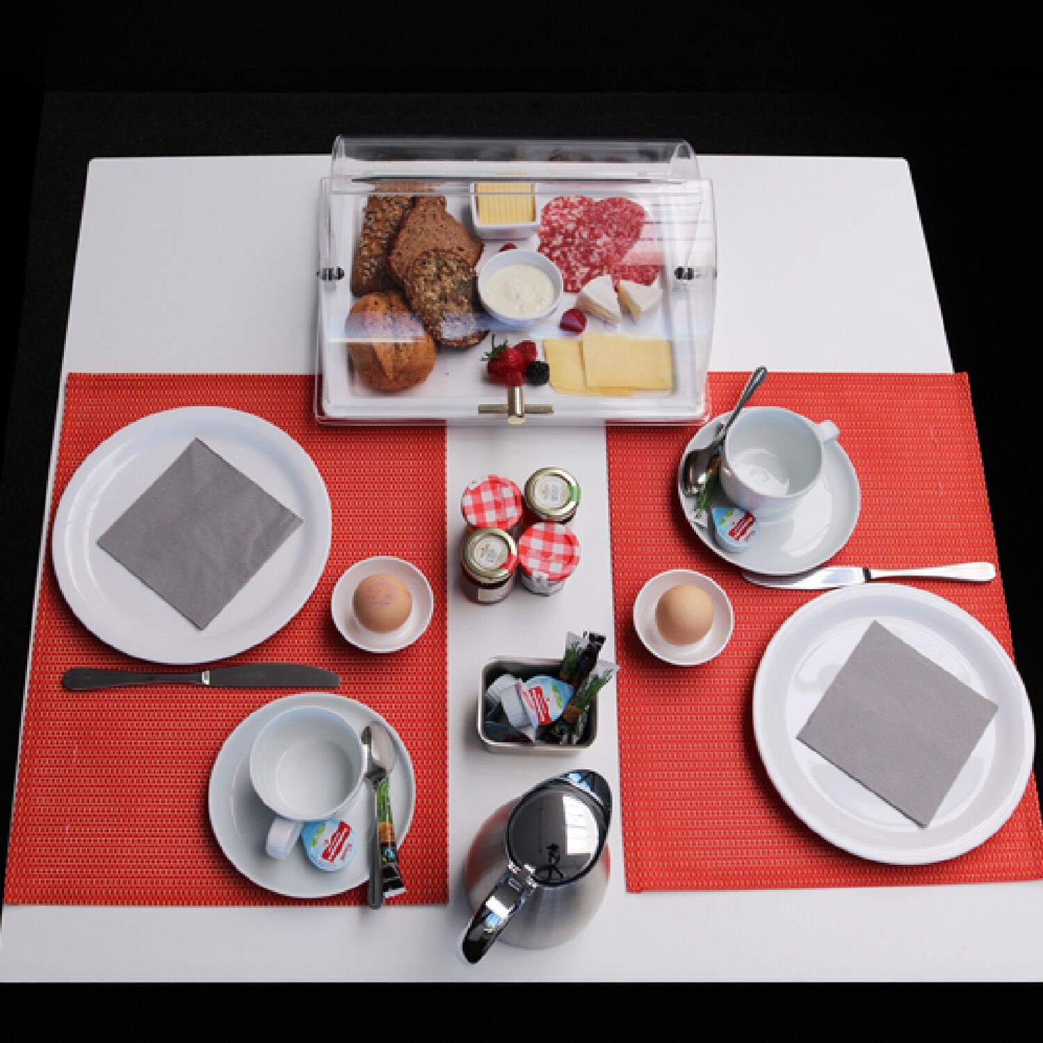 (6 pièces) Plateau GN 1/2 – APART – Mélamine – Hauteur : 25 mm – Blanc