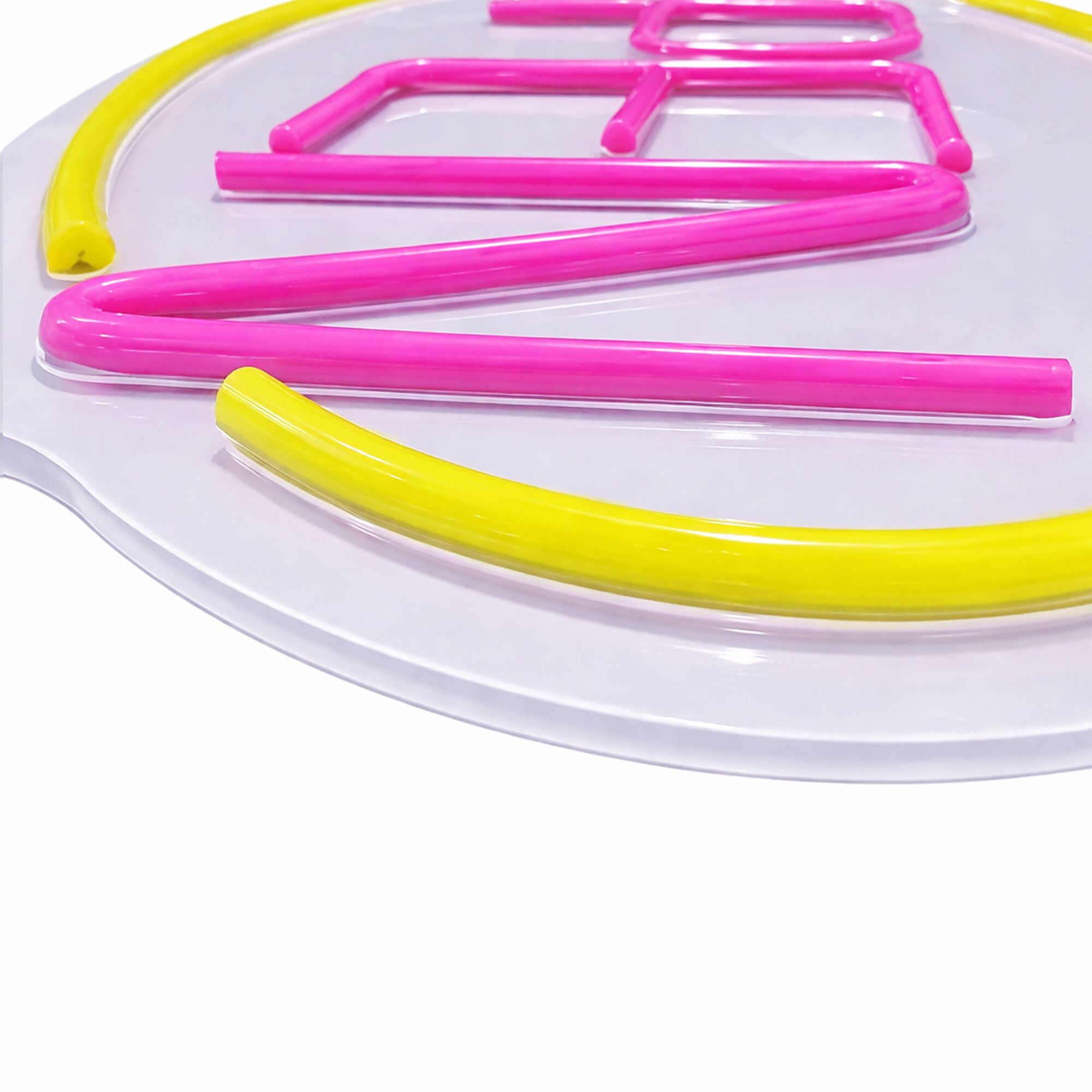 LED Leuchtschild - OPEN – dimmbar - Gelb - Magenta