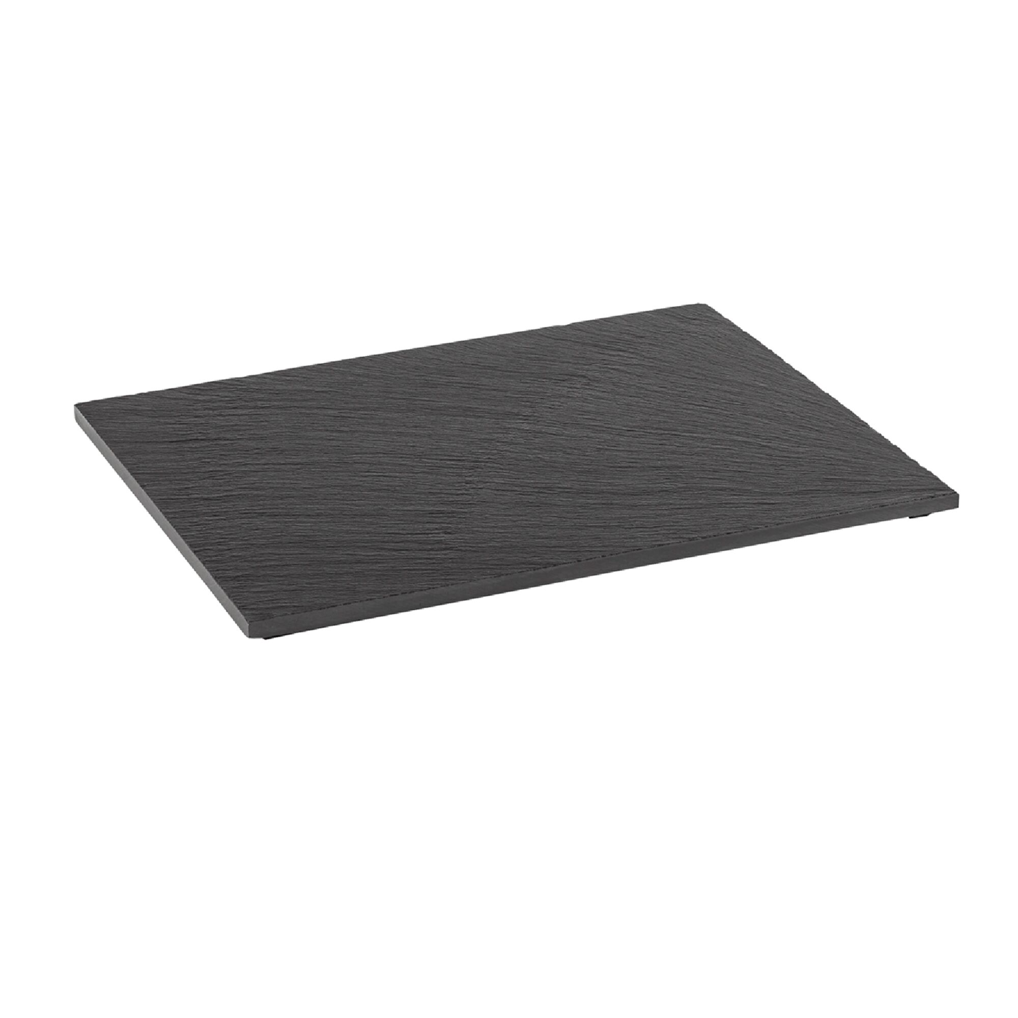 (6 pcs) Plateau en ardoise naturelle - Ardoise naturelle - GN 1/2 - VALO - Lot de 6 - 325x265mm - patins antidérapants inclus