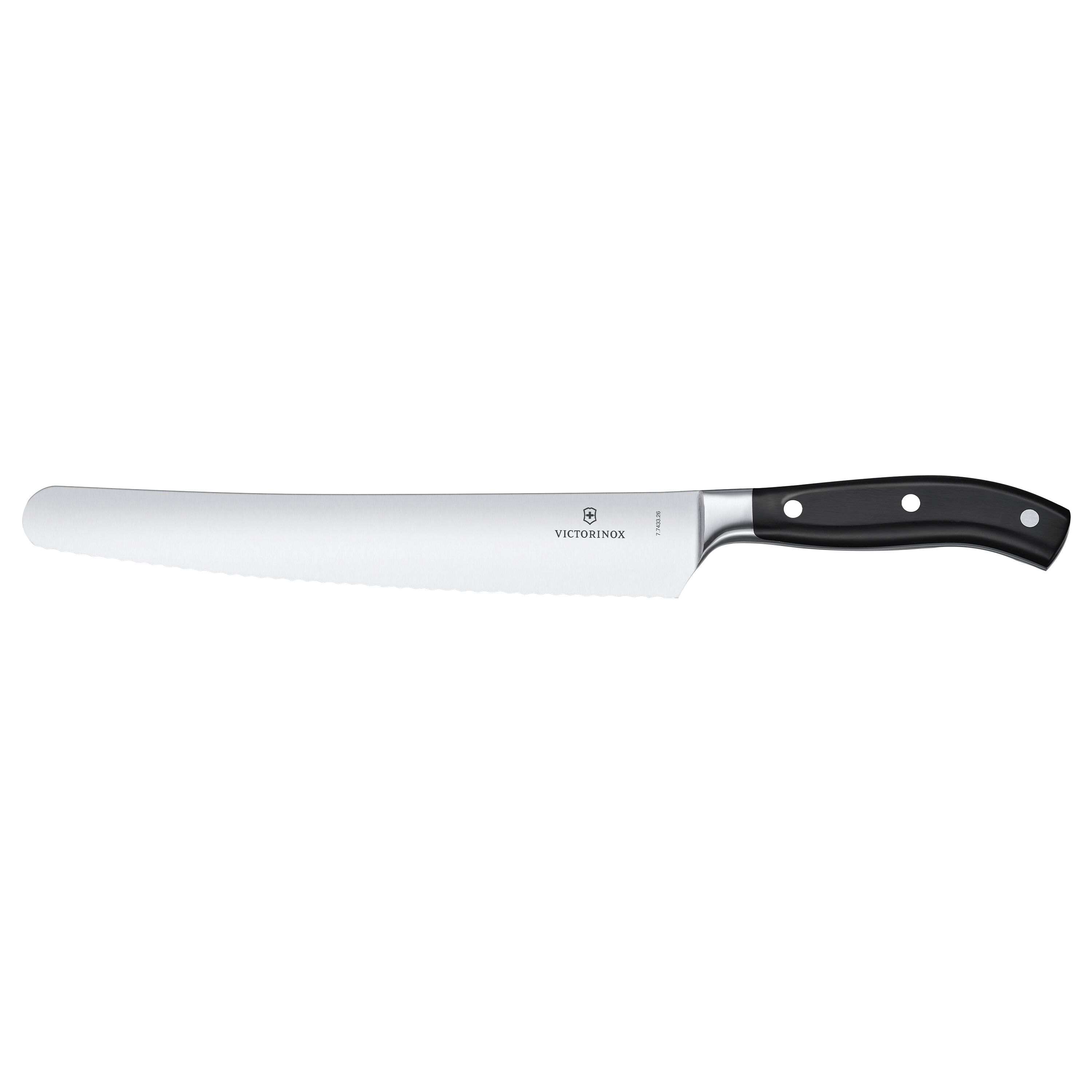 VICTORINOX | GRAND MAÎTRE - Couteau à pain et à pâtisserie avec lame ondulée - Lame: 260 mm