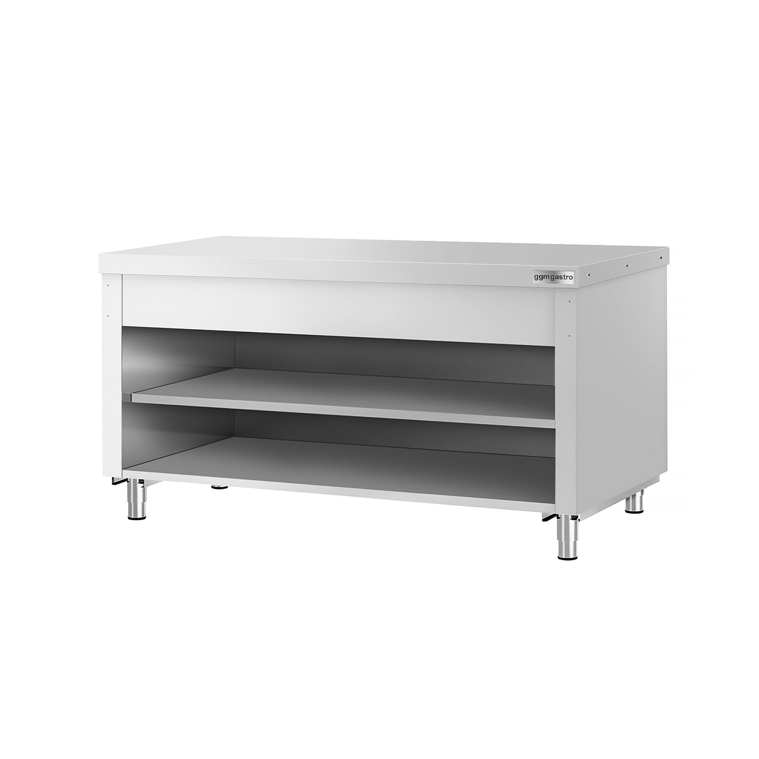 Table de travail en acier inoxydable KOPENHAGEN - 1560x700mm - avec étagère basse