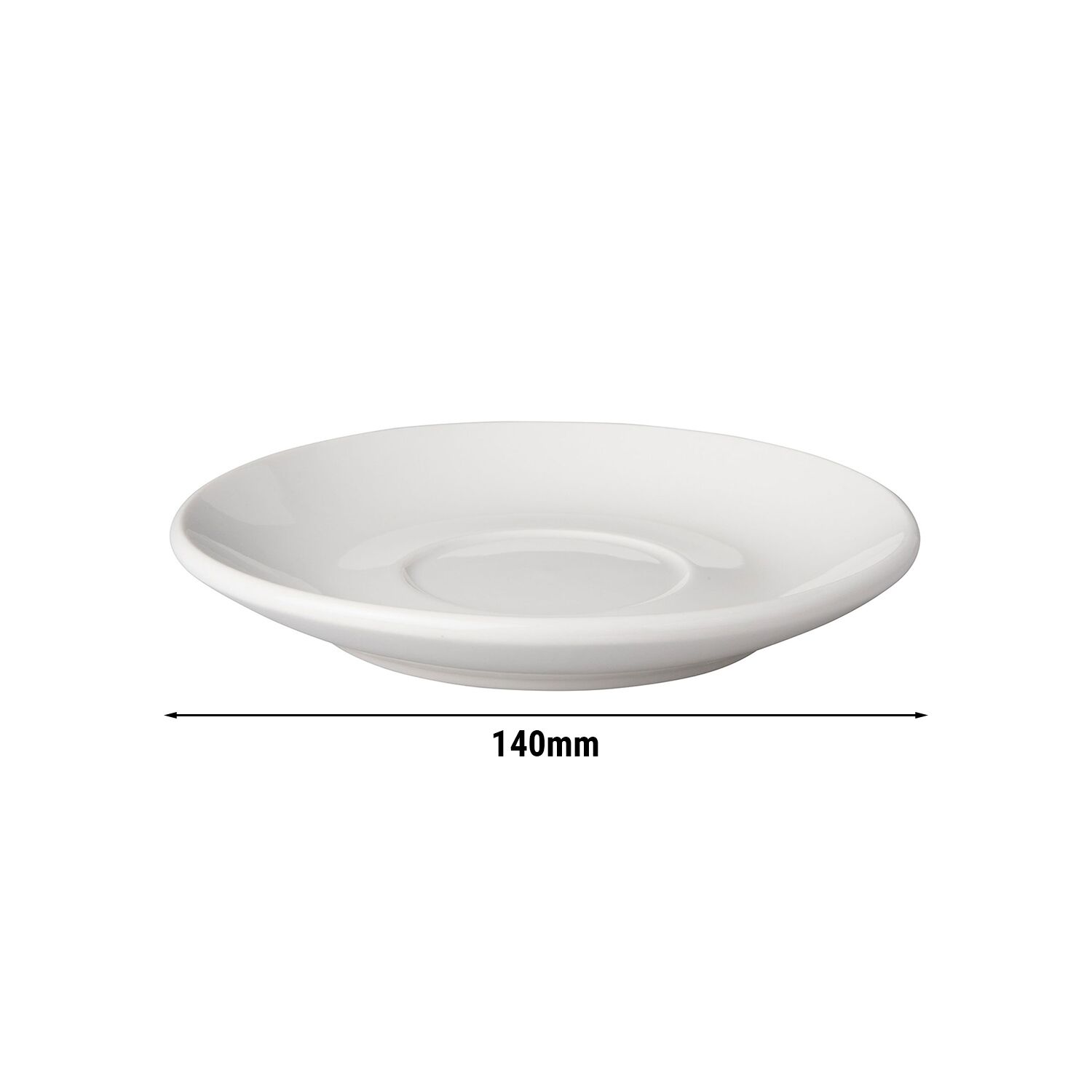 (6 pcs) BUDGETLINE - Soucoupe à café / thé - Ø140mm - Blanc