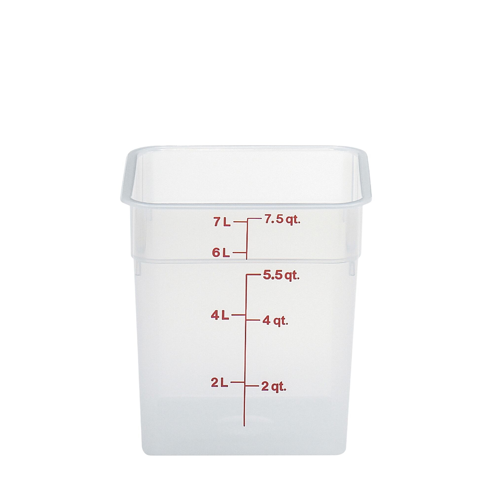 (6 pièces) CAMBRO | CAMSQUARES® – Récipient – 7,6 litres – transparent