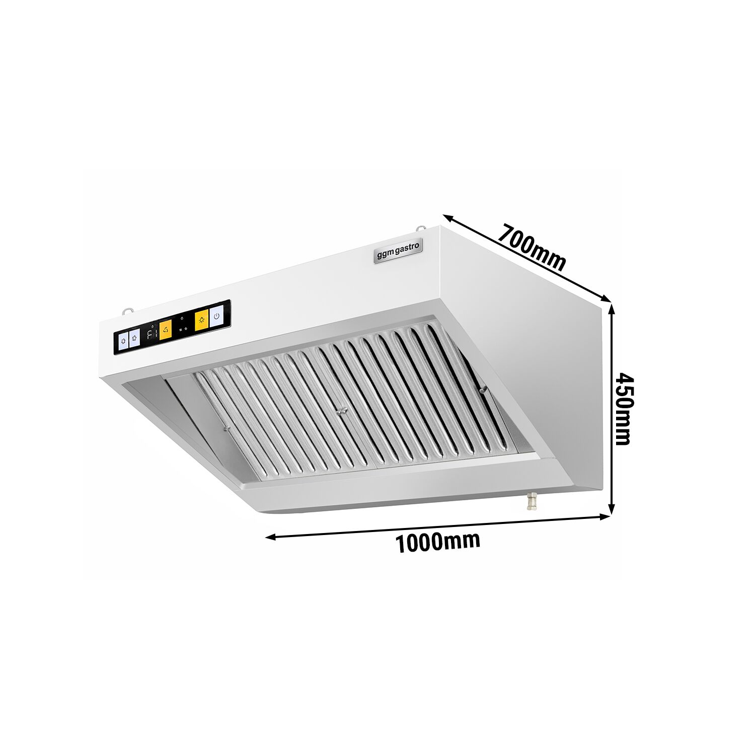 Hotte murale avec moteur – 1000 mm – régulateur, filtre et lampe