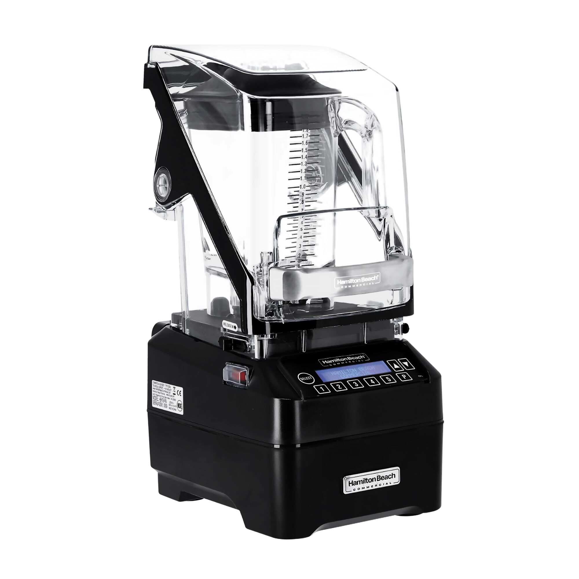 HAMILTON BEACH | Mixeur de bar Eclipse HBH755R-CE - avec capot antibruit - 2 litres - 1 kW          