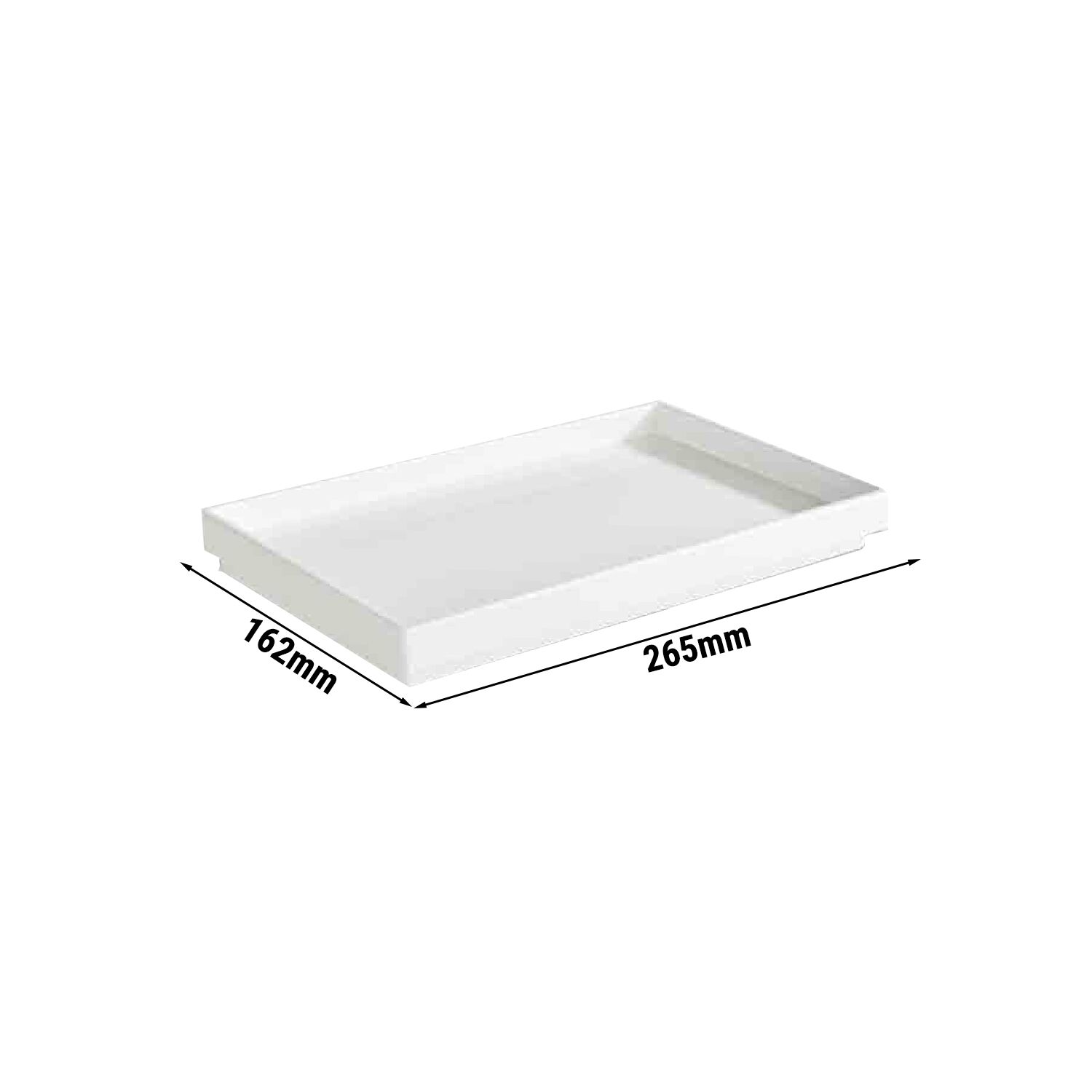 (6 pièces) Plateau GN 1/4 – ASIA PLUS – Mélamine – Hauteur : 30 mm – Blanc