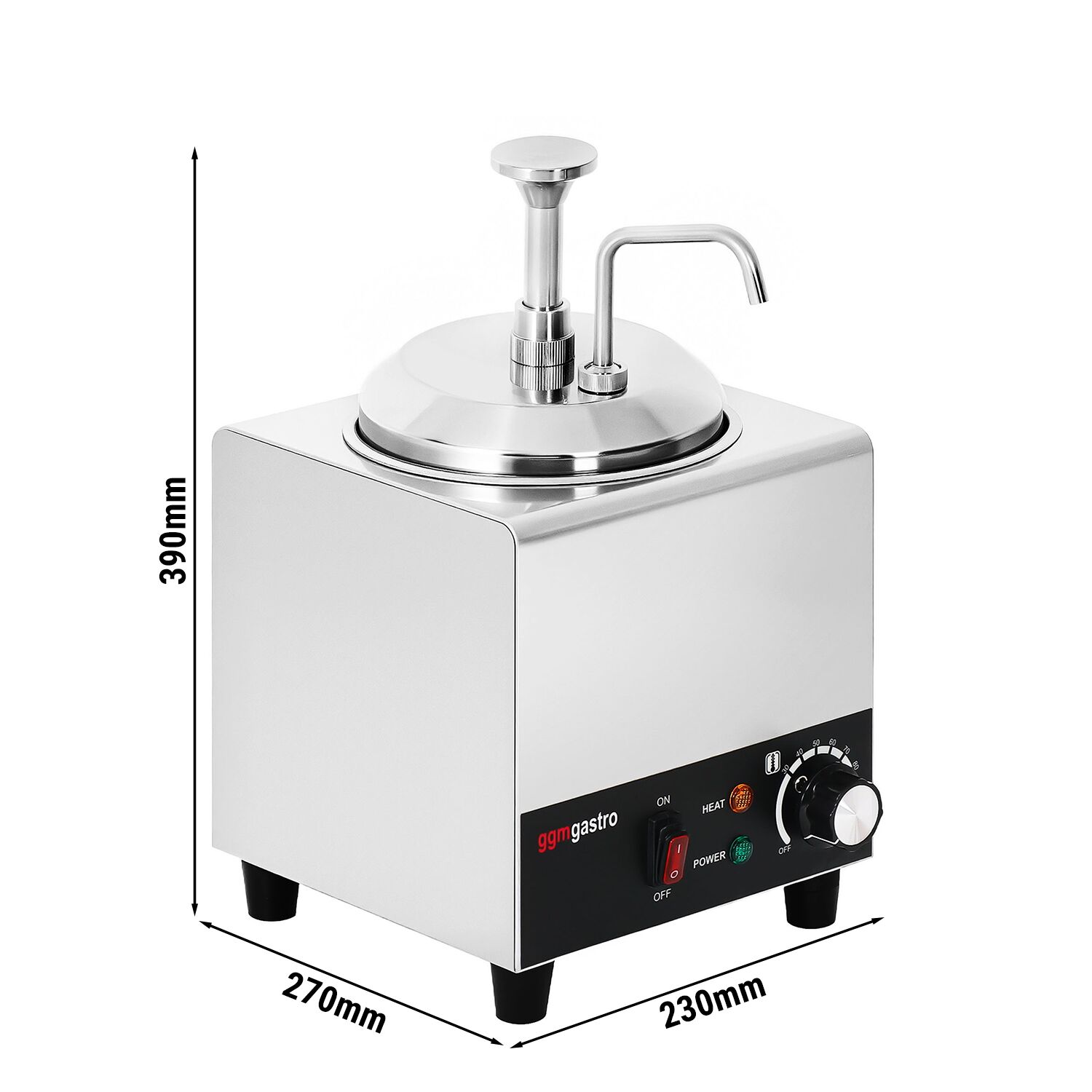 Distributeur de sauces chauffant - 600 watts - 1,7 litres - incl. insert