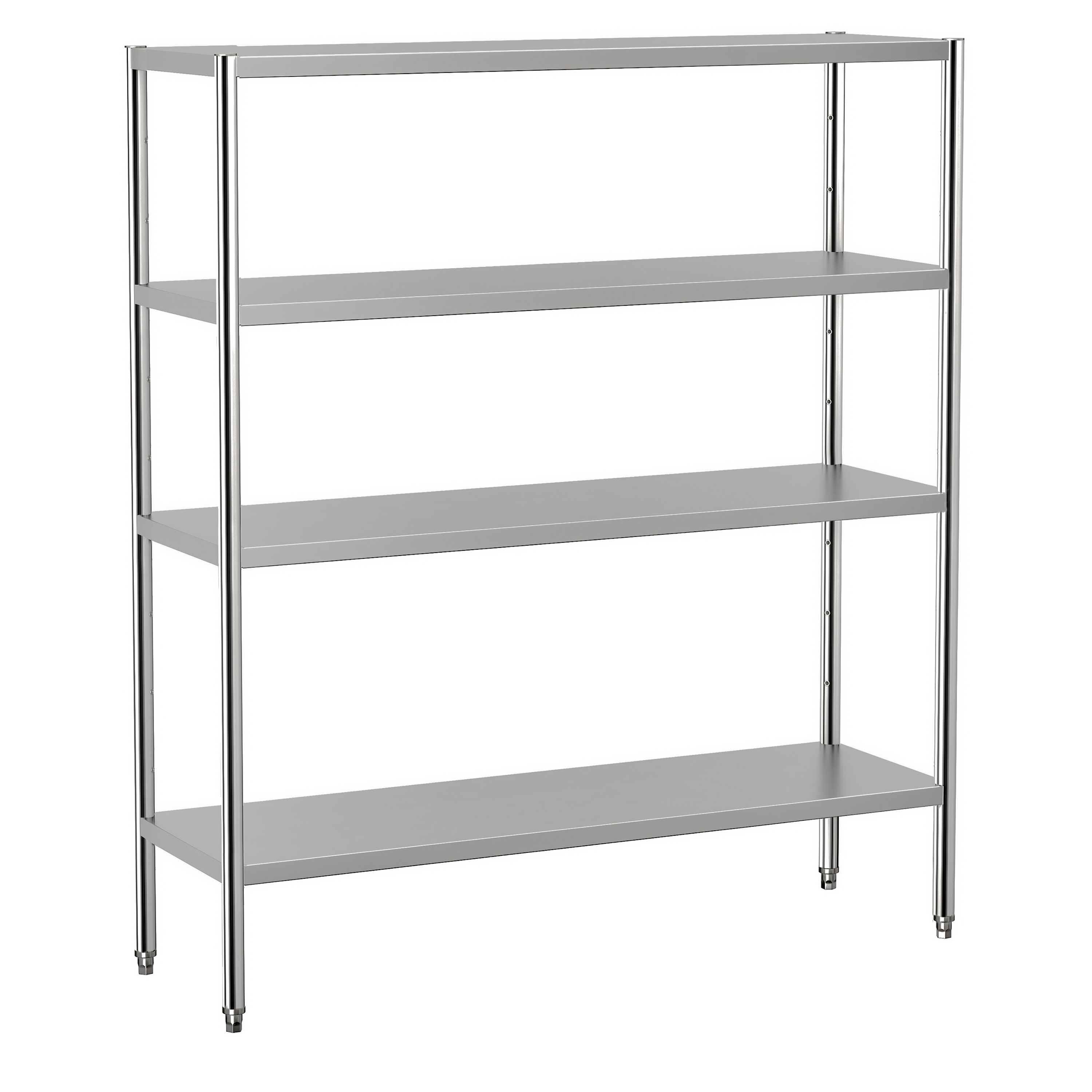 Étagère en inox ECO - 1600 x 500 mm - avec 4 étagères (réglables)