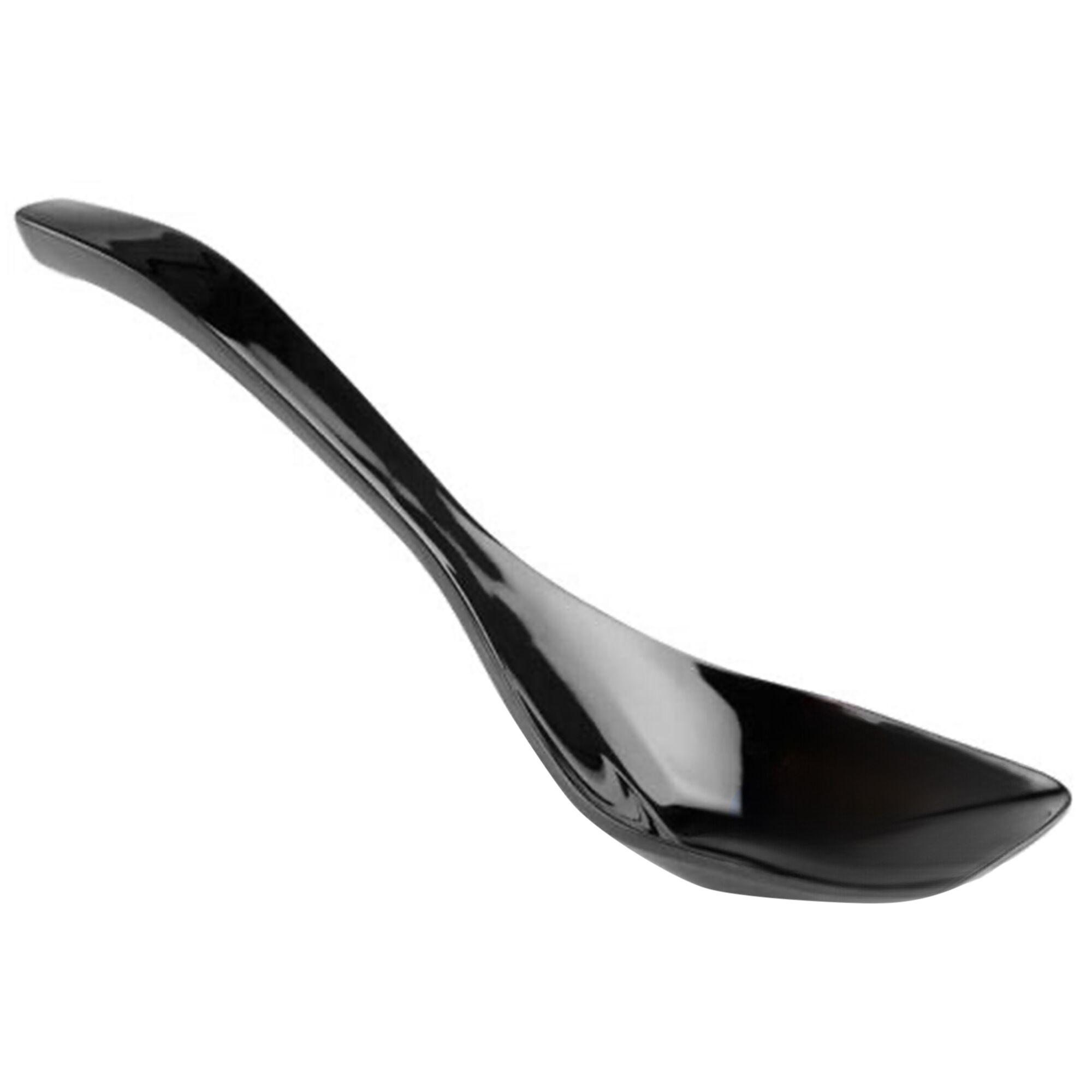 (6 pcs) Cuillère de service - Ø65mm - Longueur : 265mm - Mélamine - Noir