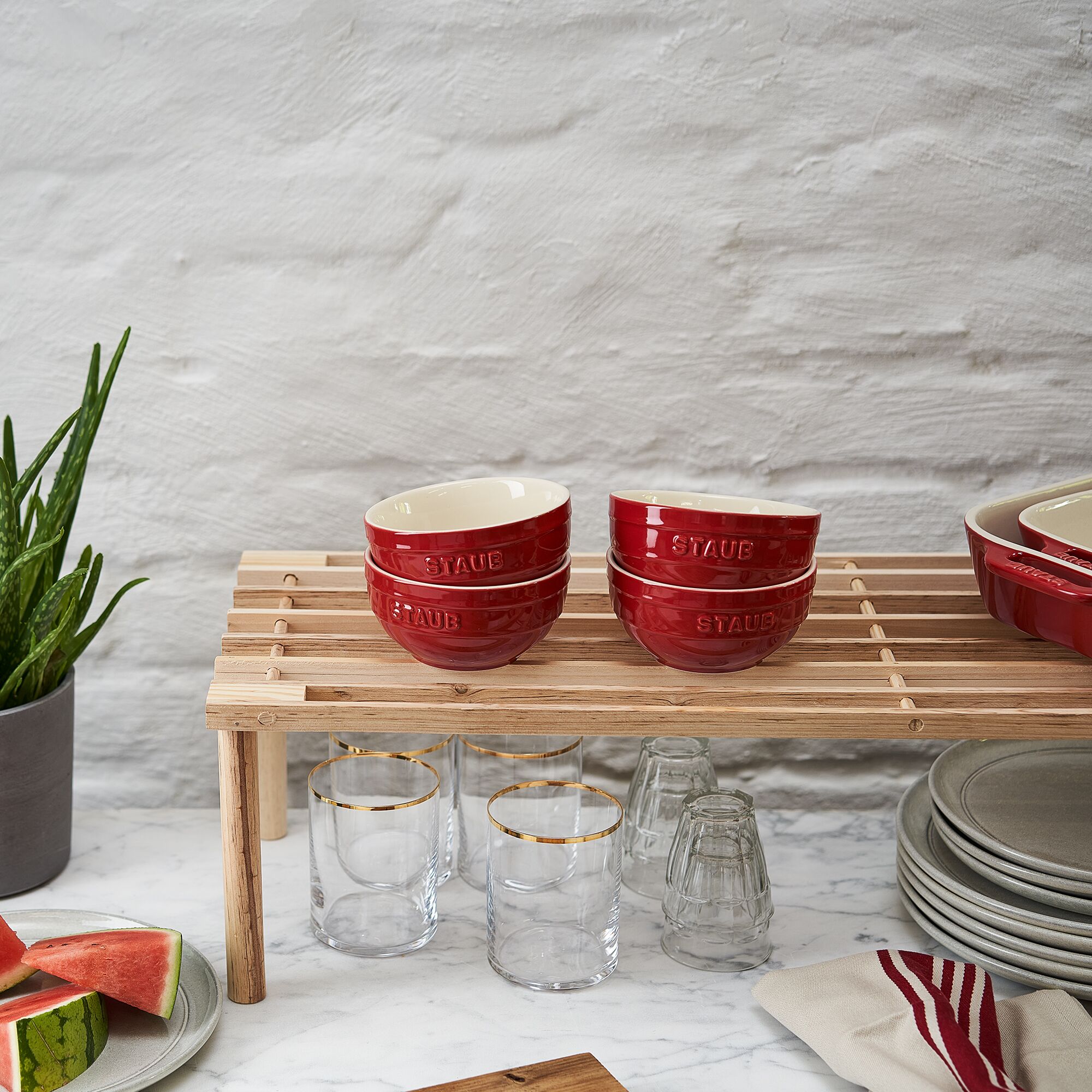 STAUB | CERAMIQUE - Ensemble de bols, 4 pièces - Ø 120 mm - Céramique - Rouge cerise