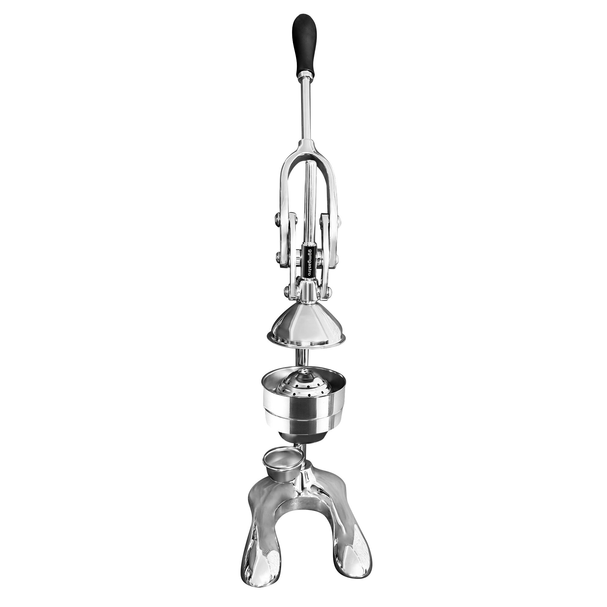 Manuell citruspress - Rostfritt stål AISI 304 - med gummifötter - B x D x H: 260 x 180 x 480 mm