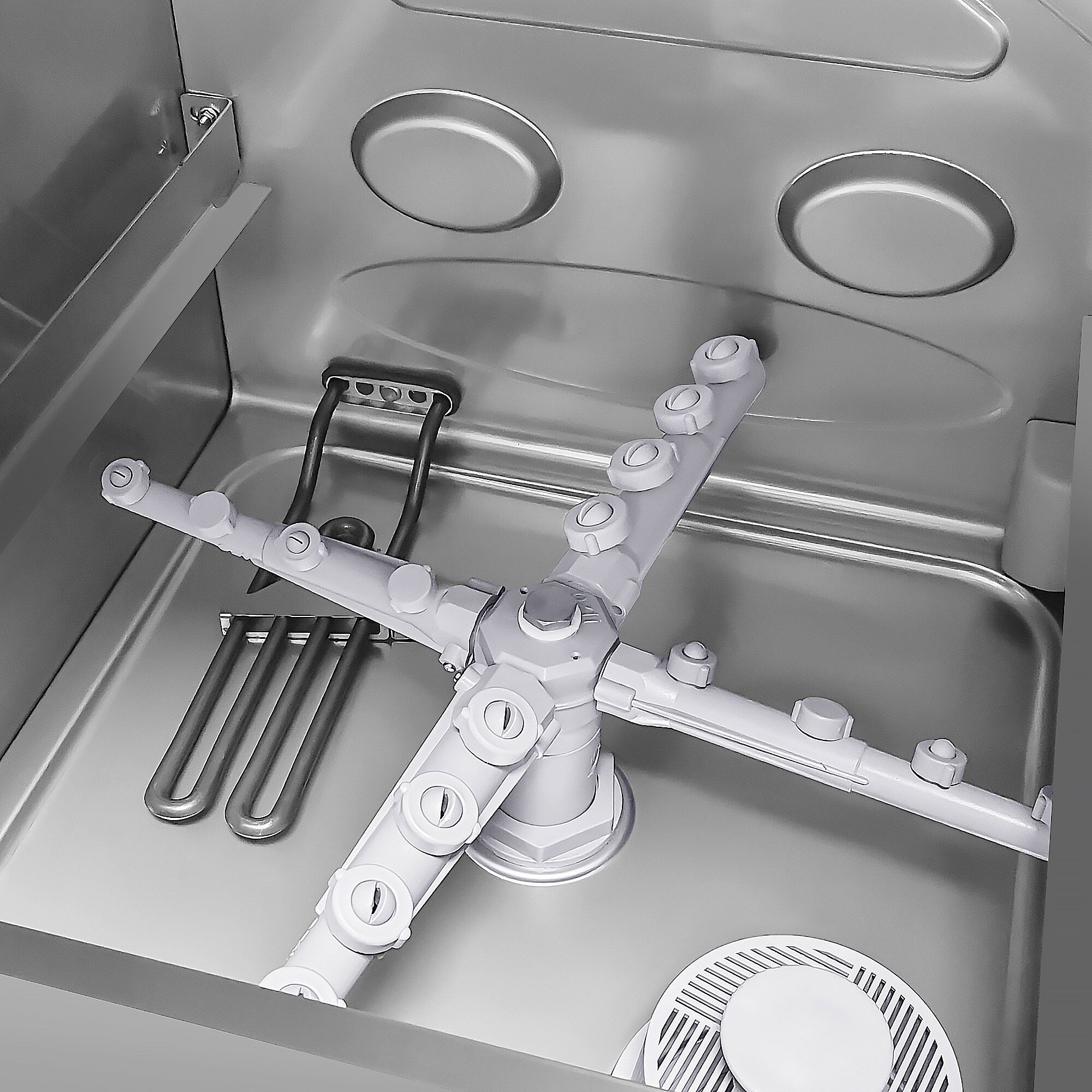 Lave-Vaisselle à Double Paroi - Tactile - 3,6 kW - incl. Détartrant - avec Pompe de Détergent, de Rinçage & de Vidange