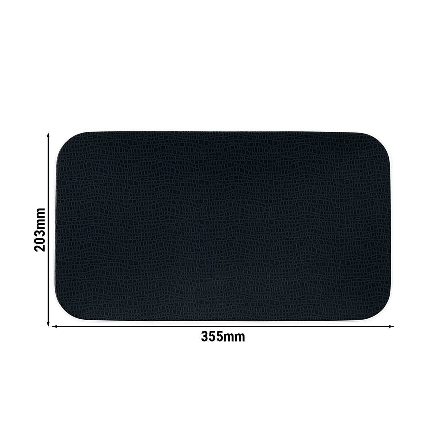 (2 pièces) SELTMANN WEIDEN | Assiette coupe – plate rectangulaire – 350 × 200 mm – Noir