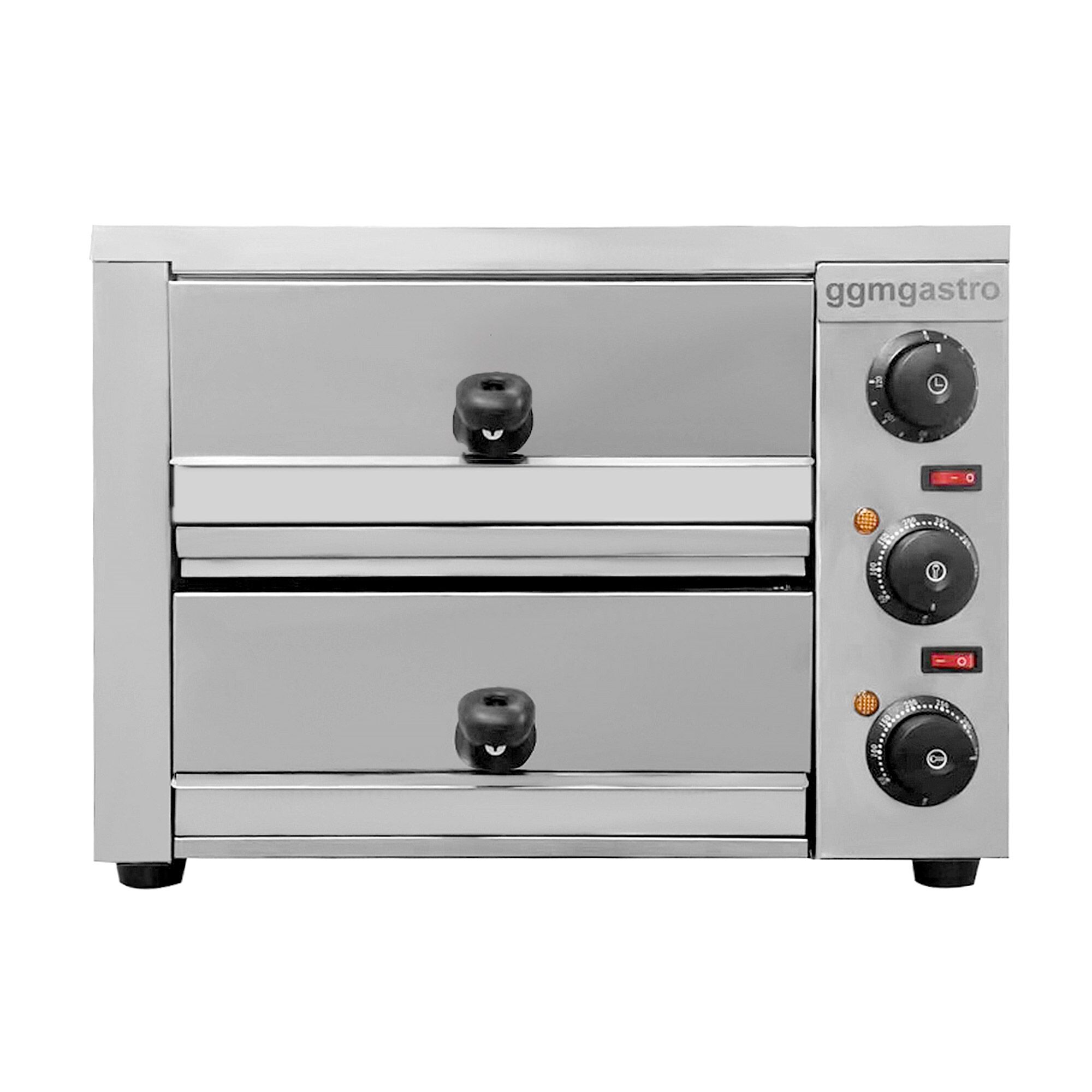 Elektro Mini Pizzaofen / Flammkuchen Ofen - 2x 33cm - Manuell