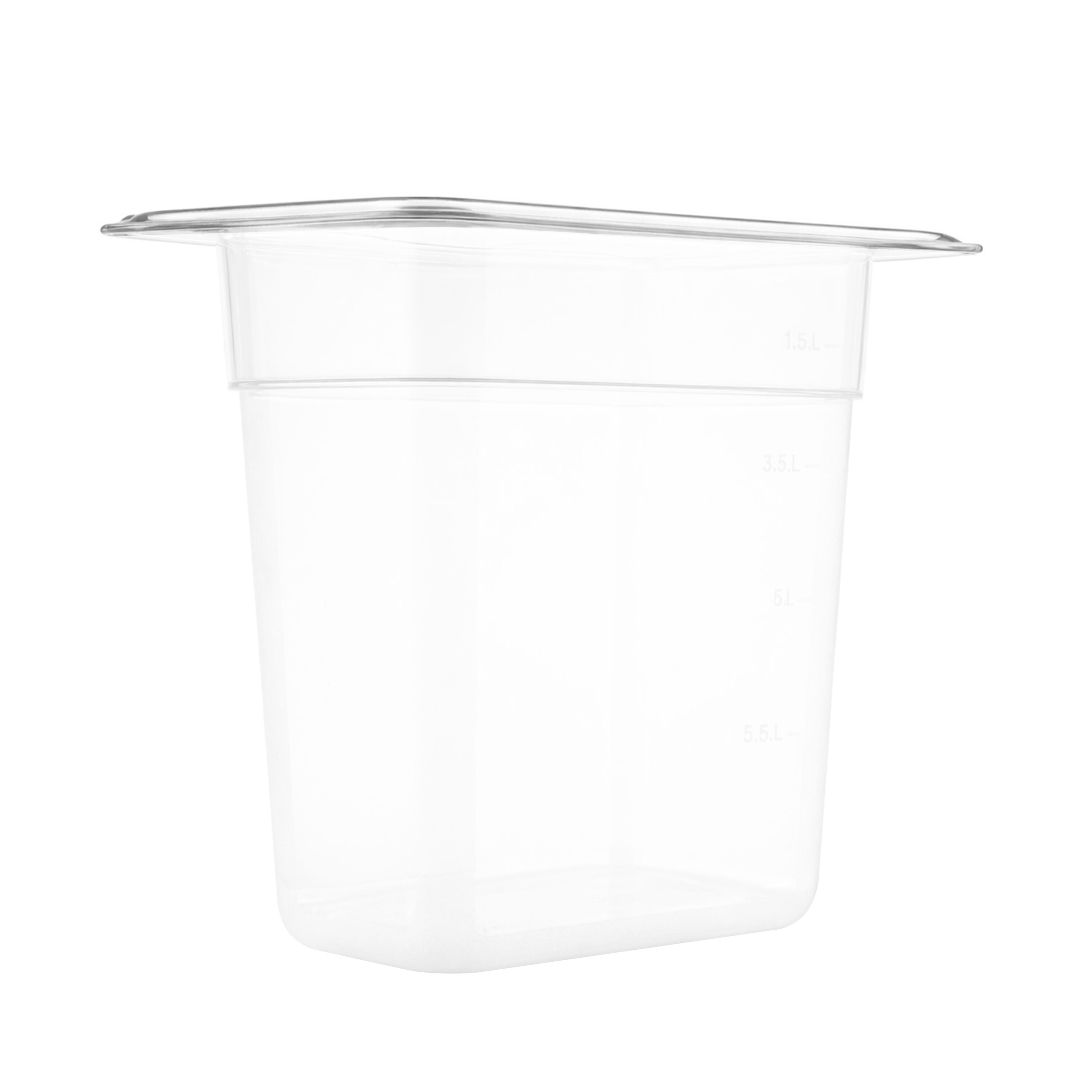 (6 pièces) Bac en Polypropylène - GN 1/9 - Translucide - 1,27 L - Hauteur : 150 mm