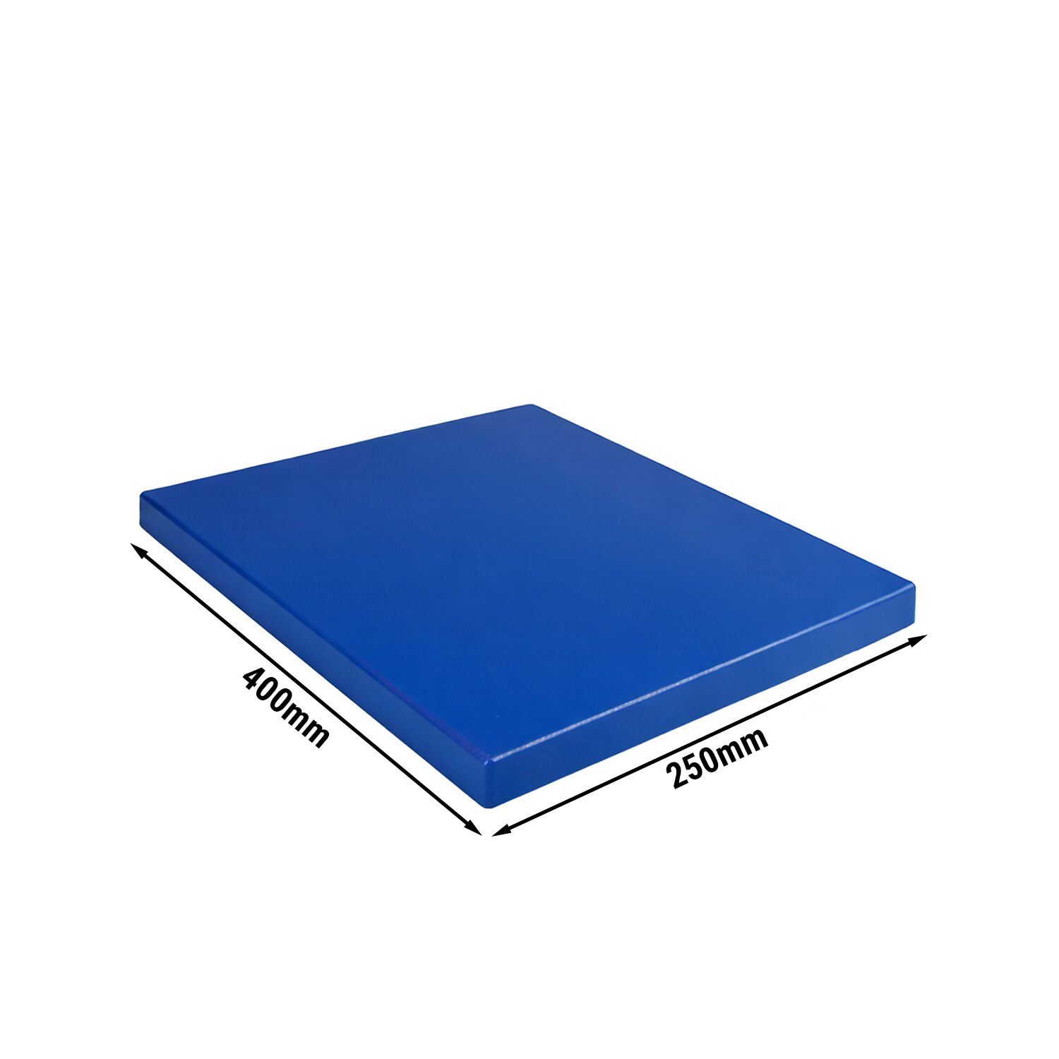 Planche à découper antidérapante - 250x400mm - Épaisseur: 20mm - Conforme HACCP - PEHD 500 - Bleu
