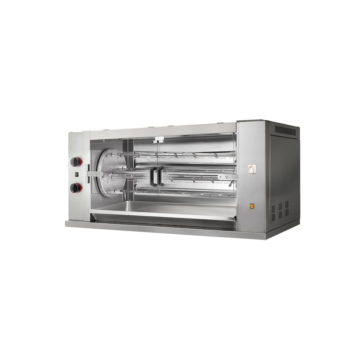 Commercial Gas Chicken Rotisserie Oven - 18.6kW - with 4 Skewers for up to 24 chickens