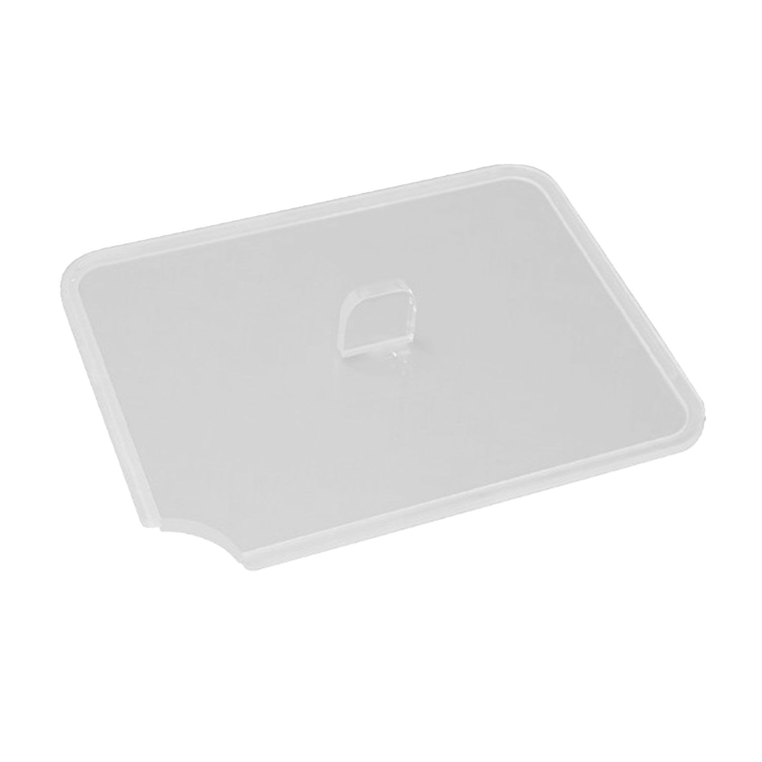 Couvercle avec encoche pour louche GN 1/1 - 530 x 325 x 7 mm - pour plateaux de présentation | bacs à viande | plateaux de présentation | bacs de préparation | bacs alimentaires | couvercle