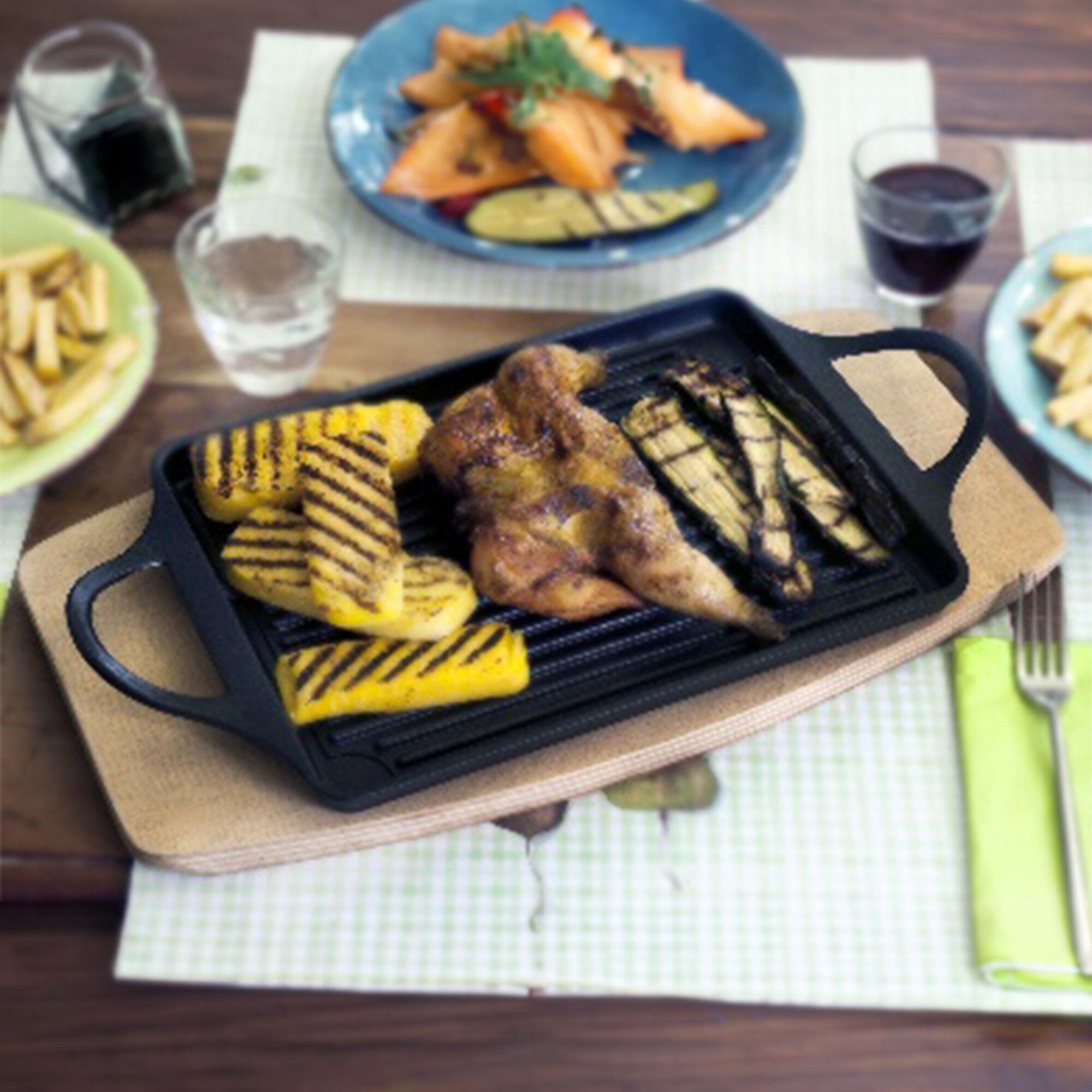 Plaque de cuisson PREMIUM - Compatible induction - 460 x 250 mm