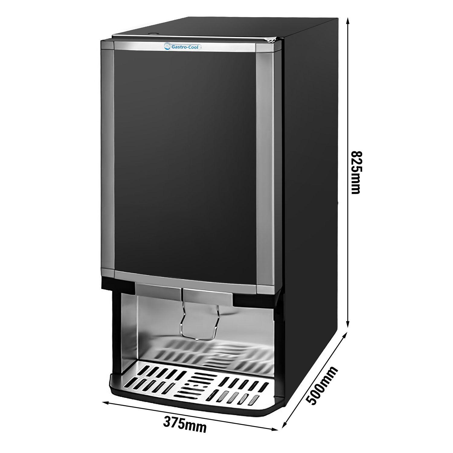 GASTRO-COOL | Dispenserkühlschrank - 48 Liter - 1 Tür - Schwarz