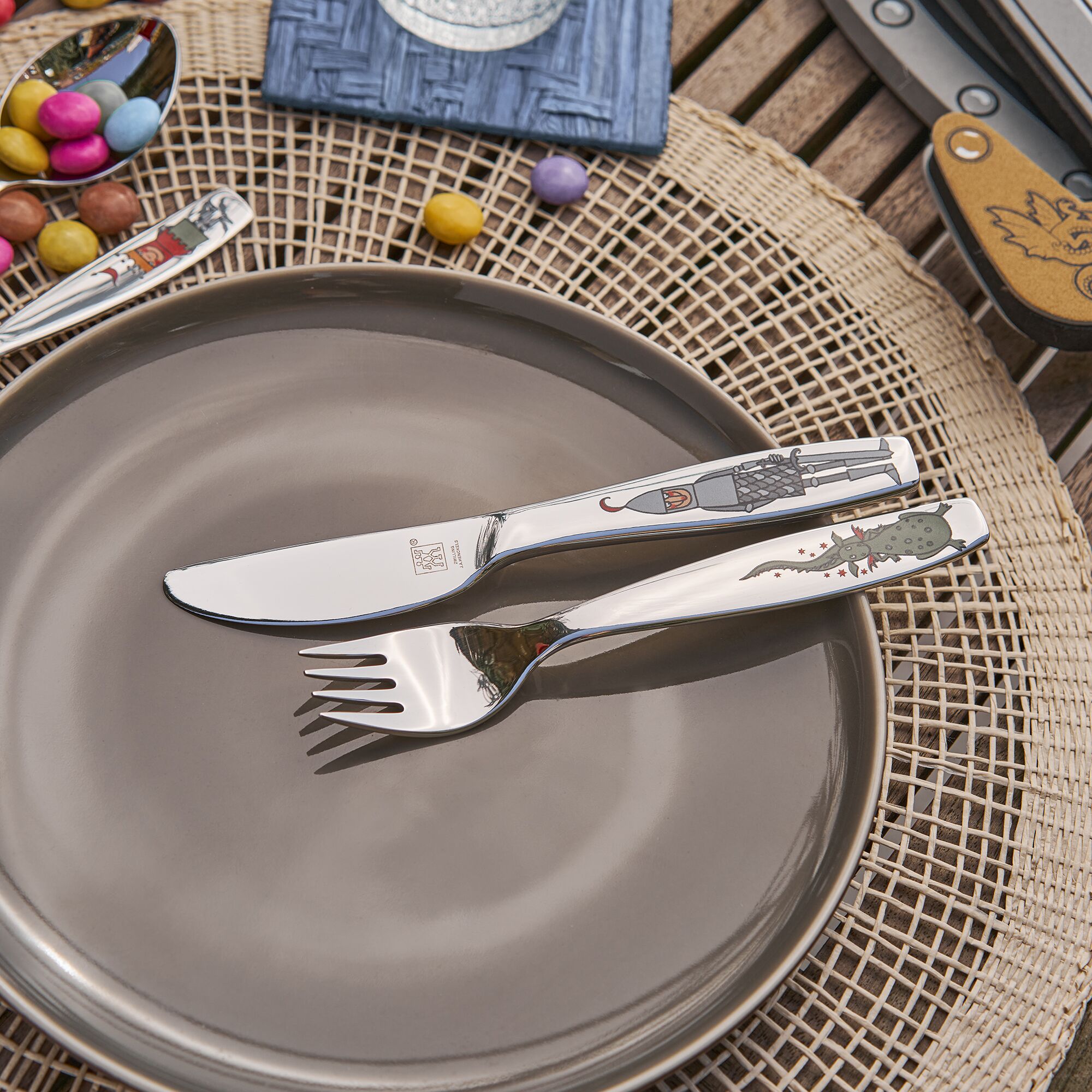 (4 pieces) ZWILLING | Ritter Eckbert Children's Cutlery Set – 18/10 Stainless Steel - Age 3+ - Rounded Edges