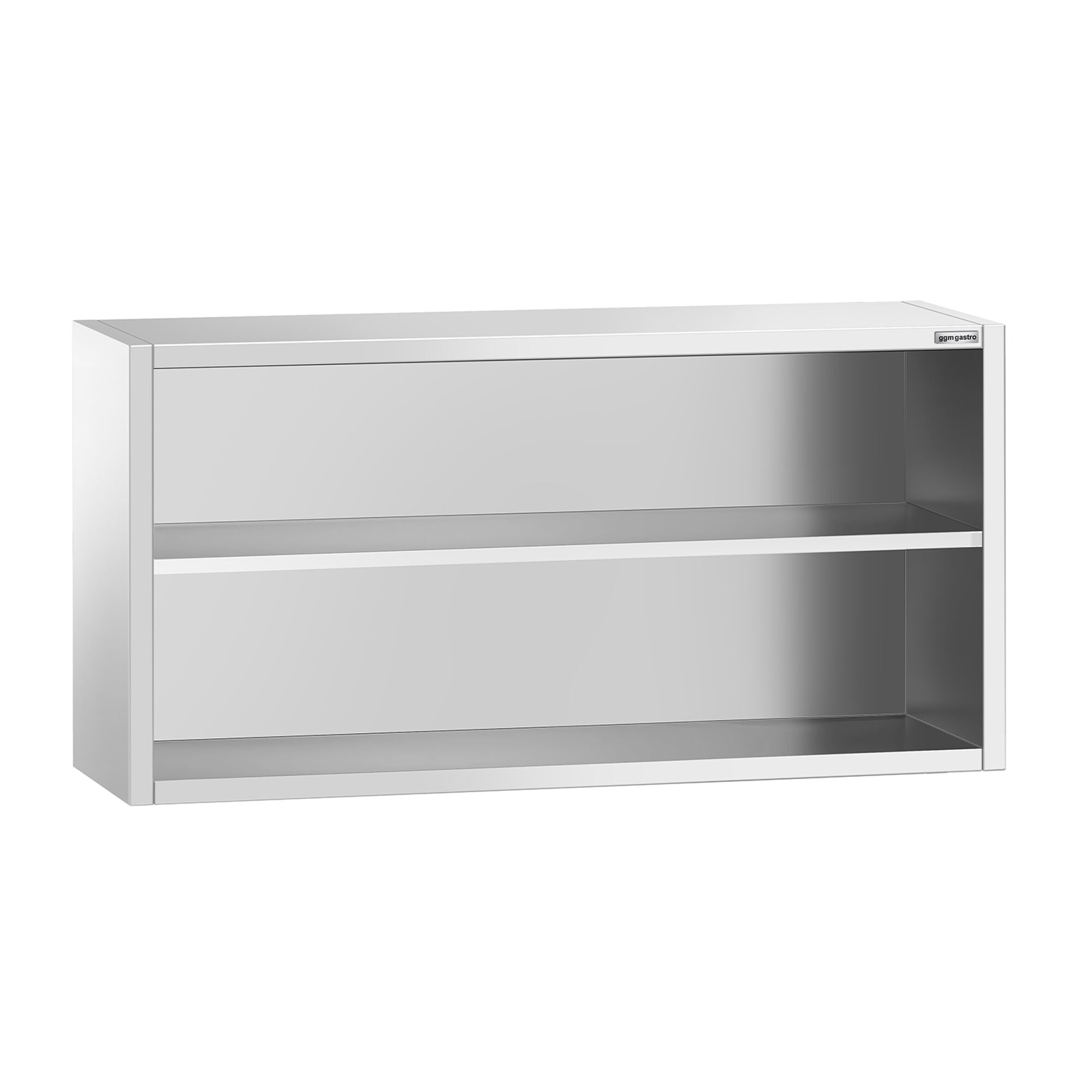 Armoire murale en acier inoxydable PREMIUM - 1600x400mm - sans portes (ouvert) - 800mm de haut