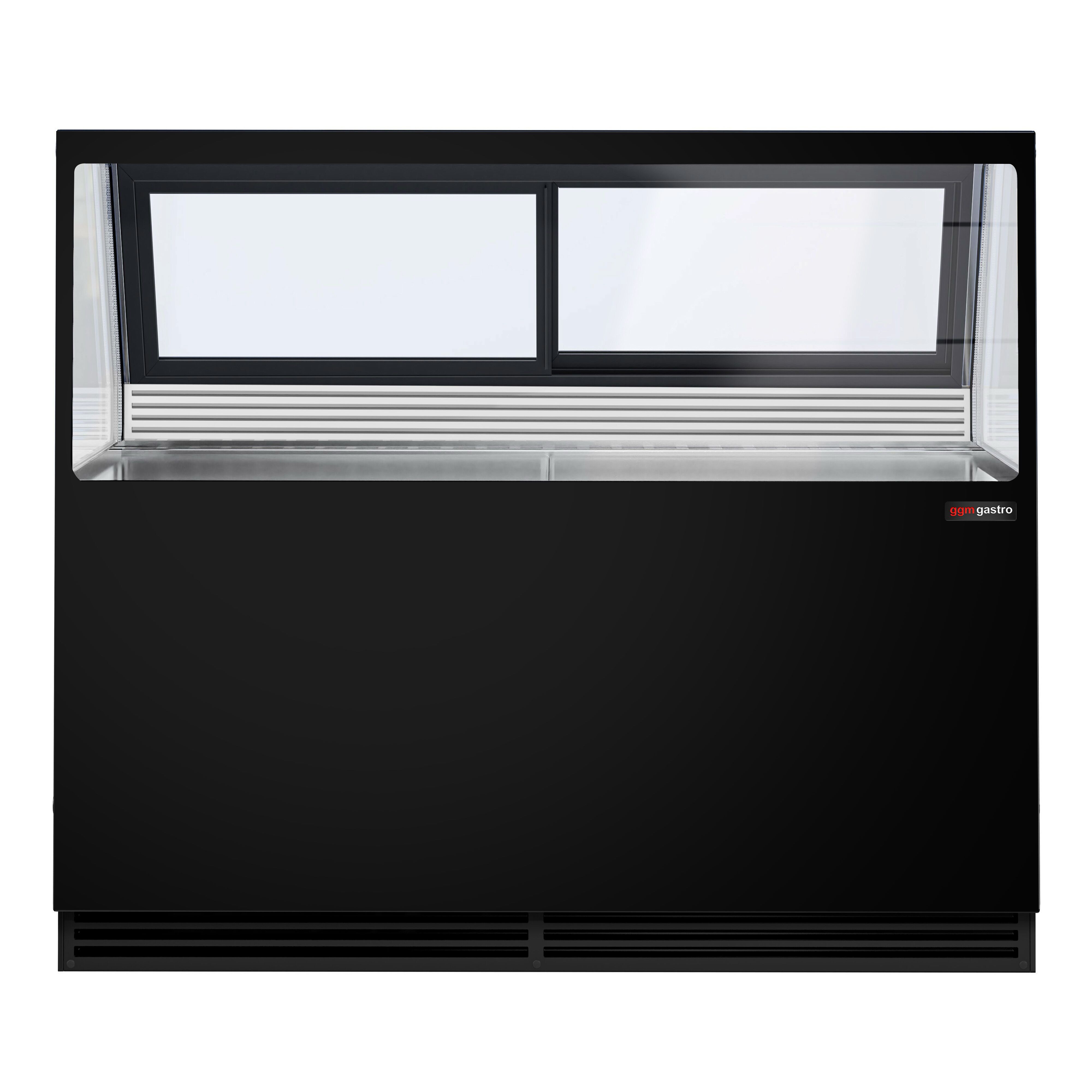 Comptoir vitrine réfrigérée - 1500x1048mm - +2/+8°C - Double vitrage - Éclairage LED - Façade noire