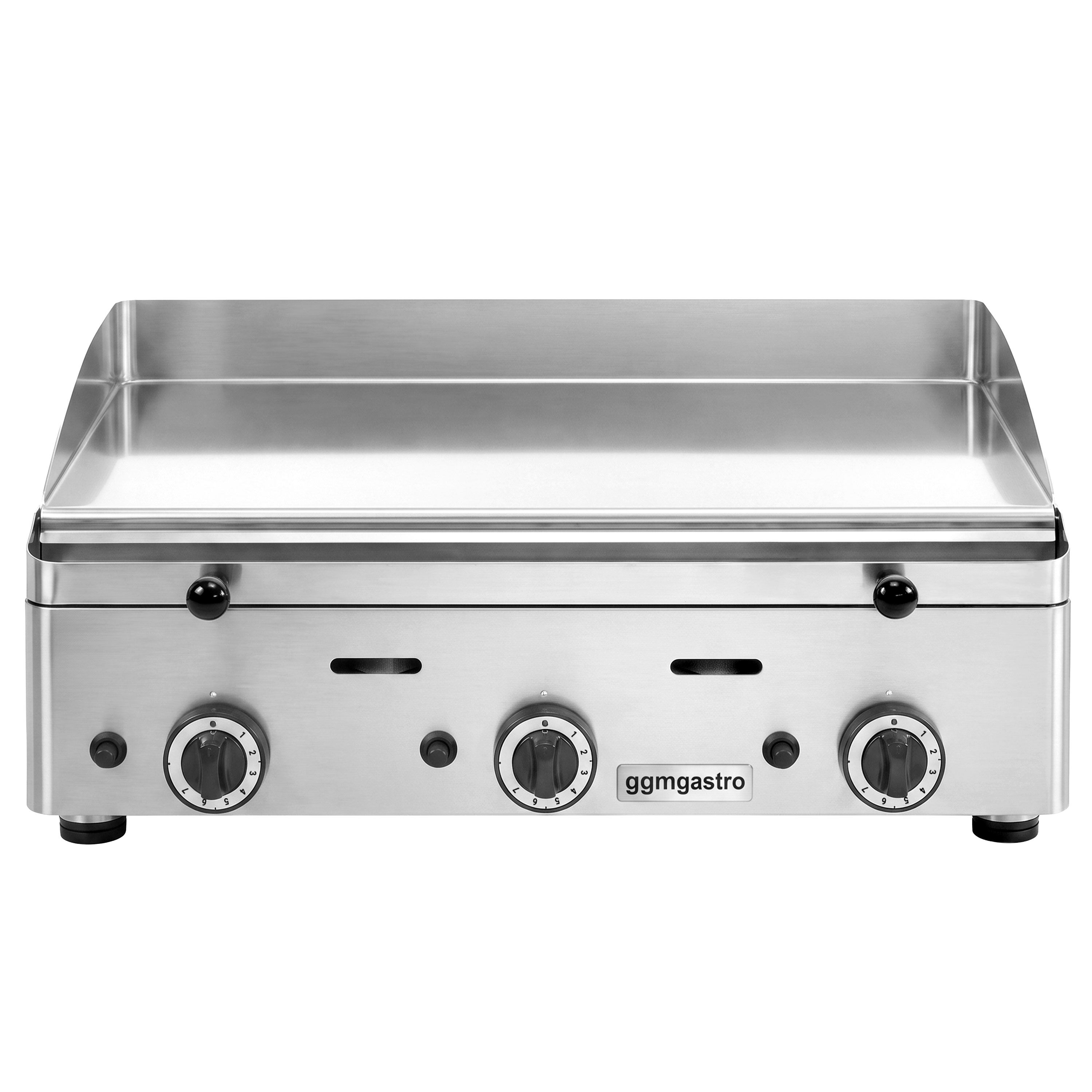 Gas Bratplatte - mit Hartchrom-Beschichtung - 9,3 kW - Glatt - Bratfläche: 555x400mm