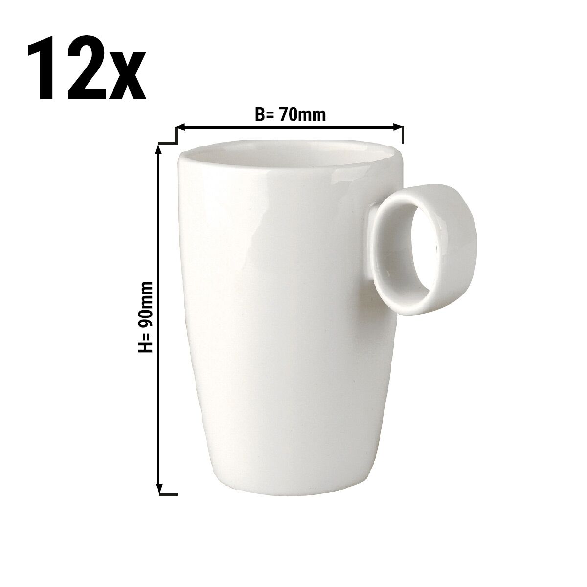 (12 pièces) LUX – Tasse à café Maastricht – 210 ml – Ivoire
