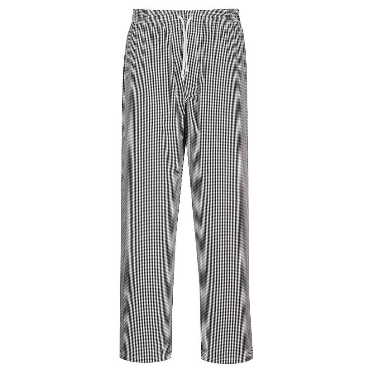 Pantalon de cuisine Bromley – à carreaux noirs – Taille : 4XL