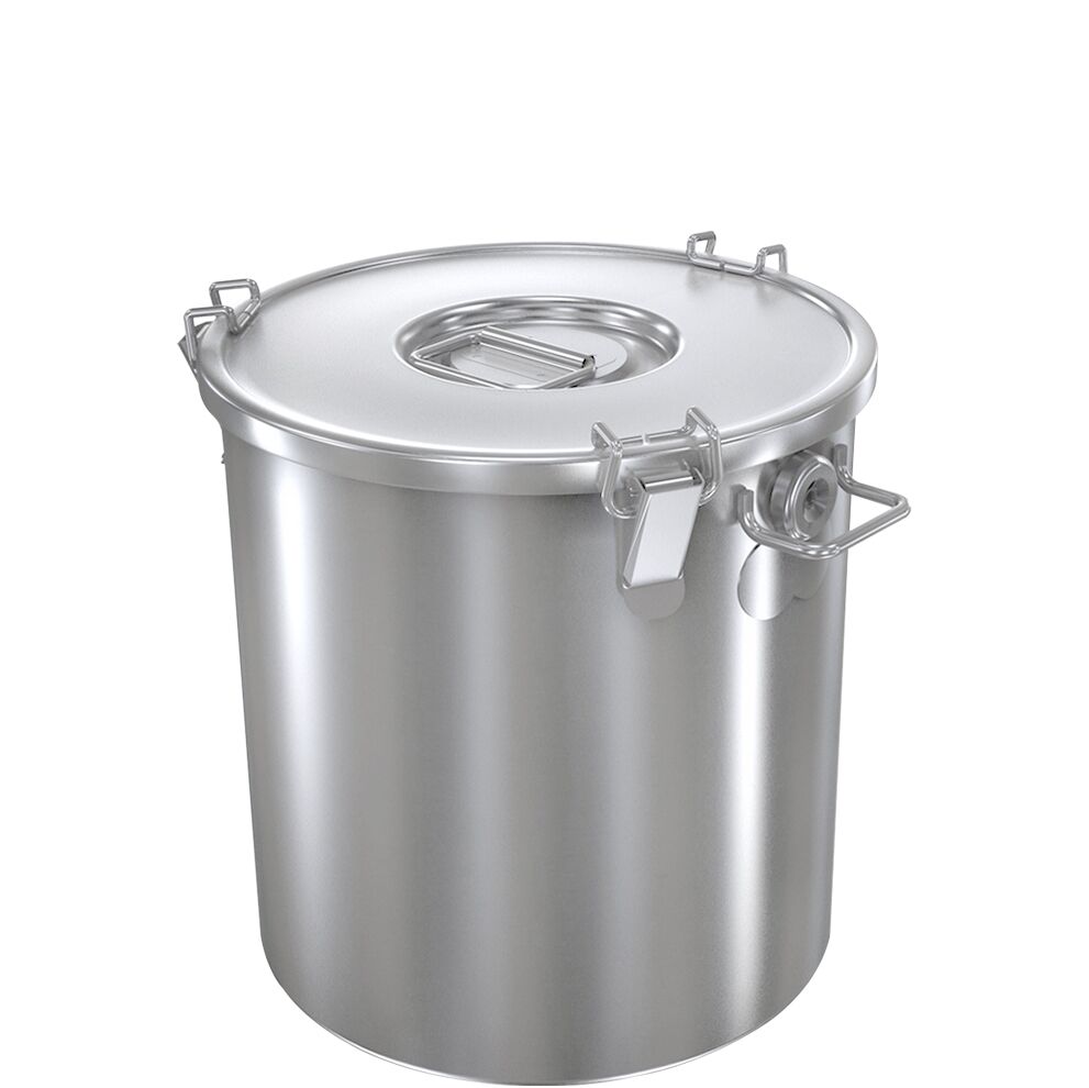 Posuda za hranu - s poklopcem - nehrđajući čelik (inox) - za kuhano vino - visina: 285 mm - 12,0 l