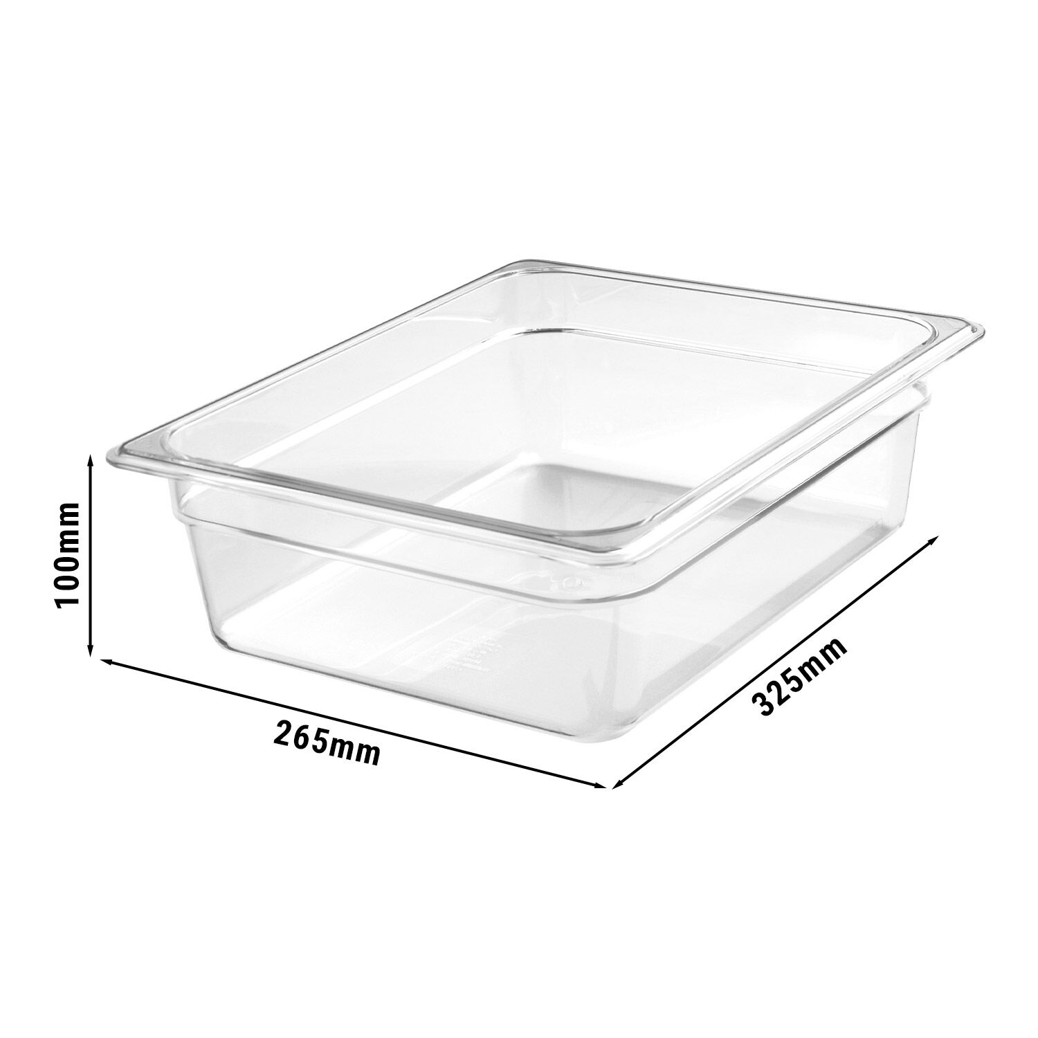 (6 pièces) CAMBRO | Camview® - Bac GN 1/2 en copolymère - Transparent - Hauteur : 100 mm - Sans BPA  