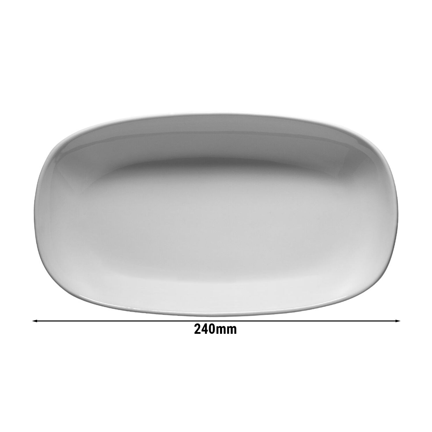 (6 pièces) ENTITY - Assiette - Ovale - 240x110 mm - Blanc