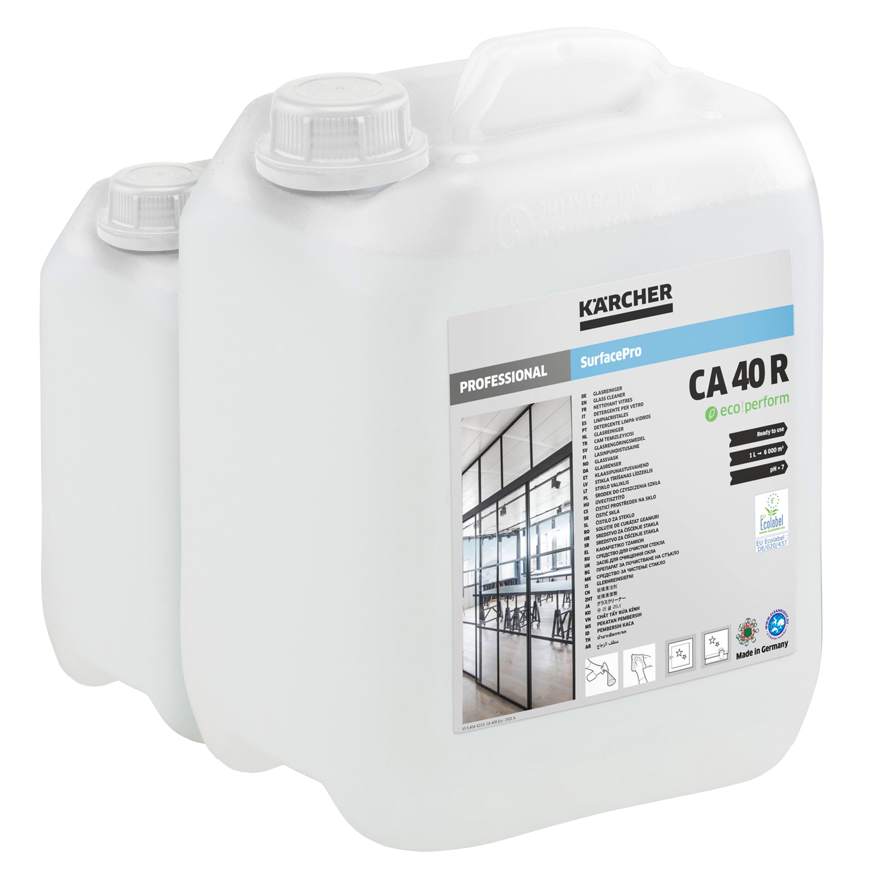 (2 pièces) Kärcher | SurfacePro nettoyant vitres CA 40 R eco!perform - 5 litres