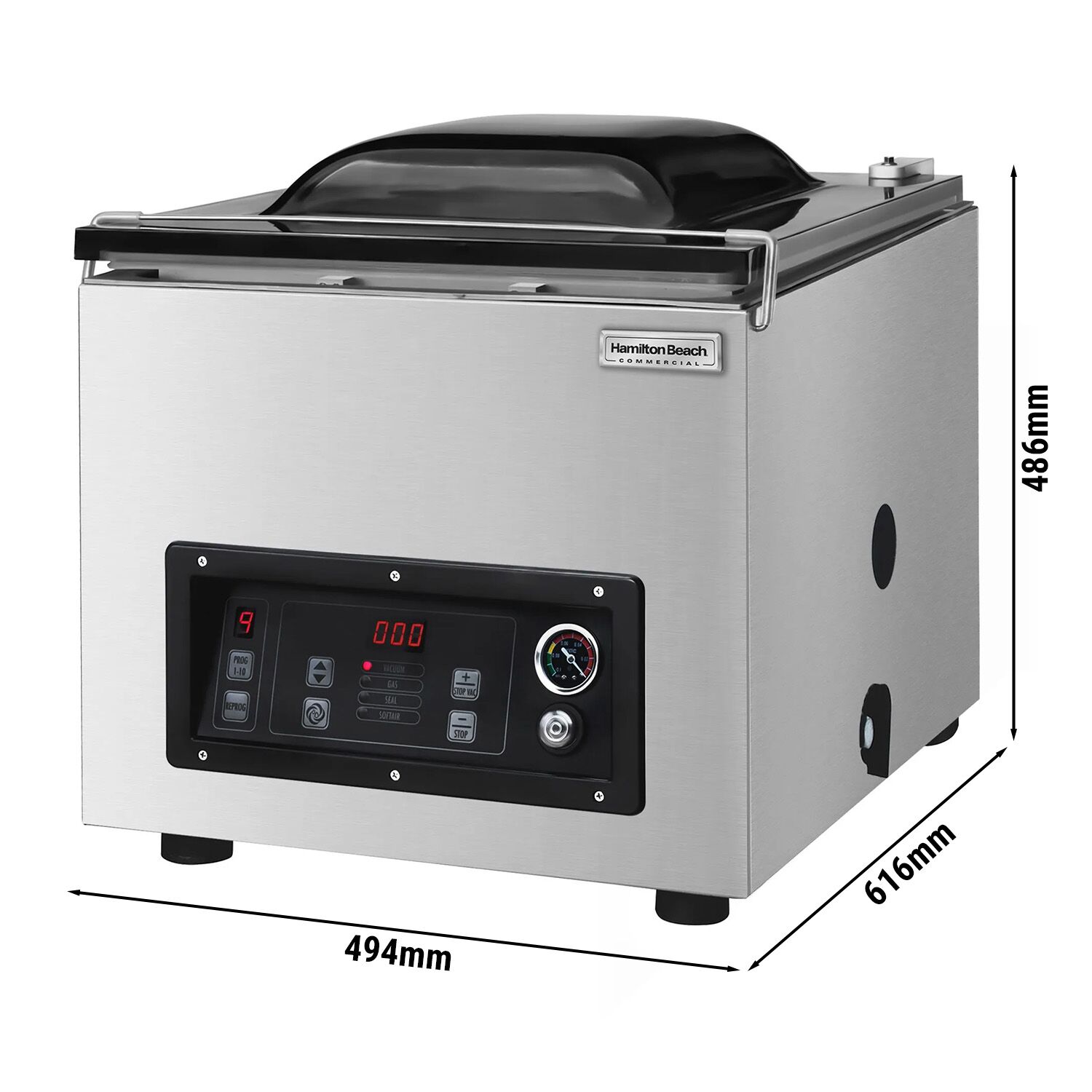 HAMILTON BEACH | PrimaVac HVC406 Chamber Vacuum Sealer – 406mm Seal Bar - 24 m³/h Pump - Gas Flush