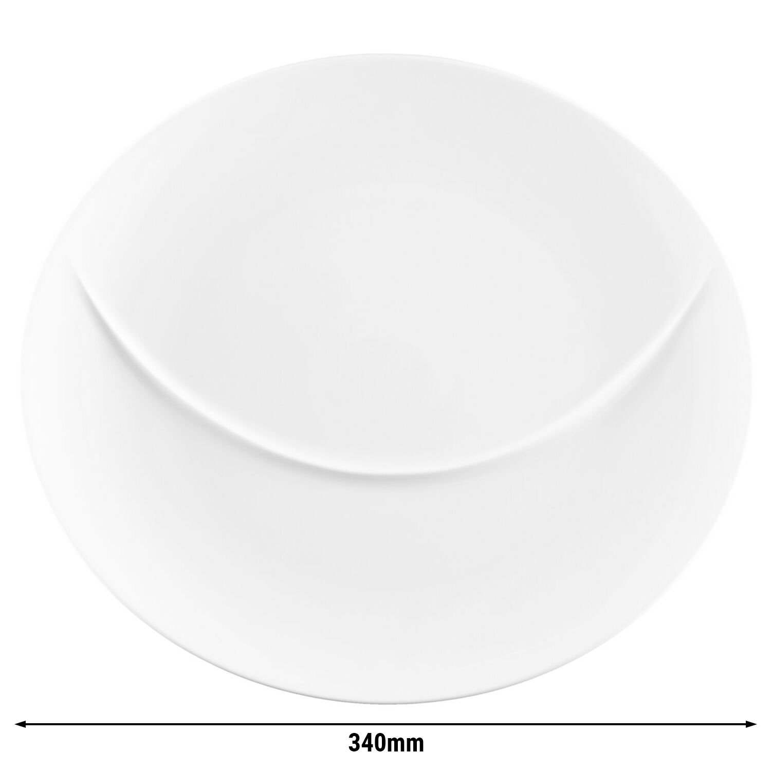 (2 pièces) SELTMANN WEIDEN | Assiette de fitness - Ø 340mm - avec 1 élément de séparation