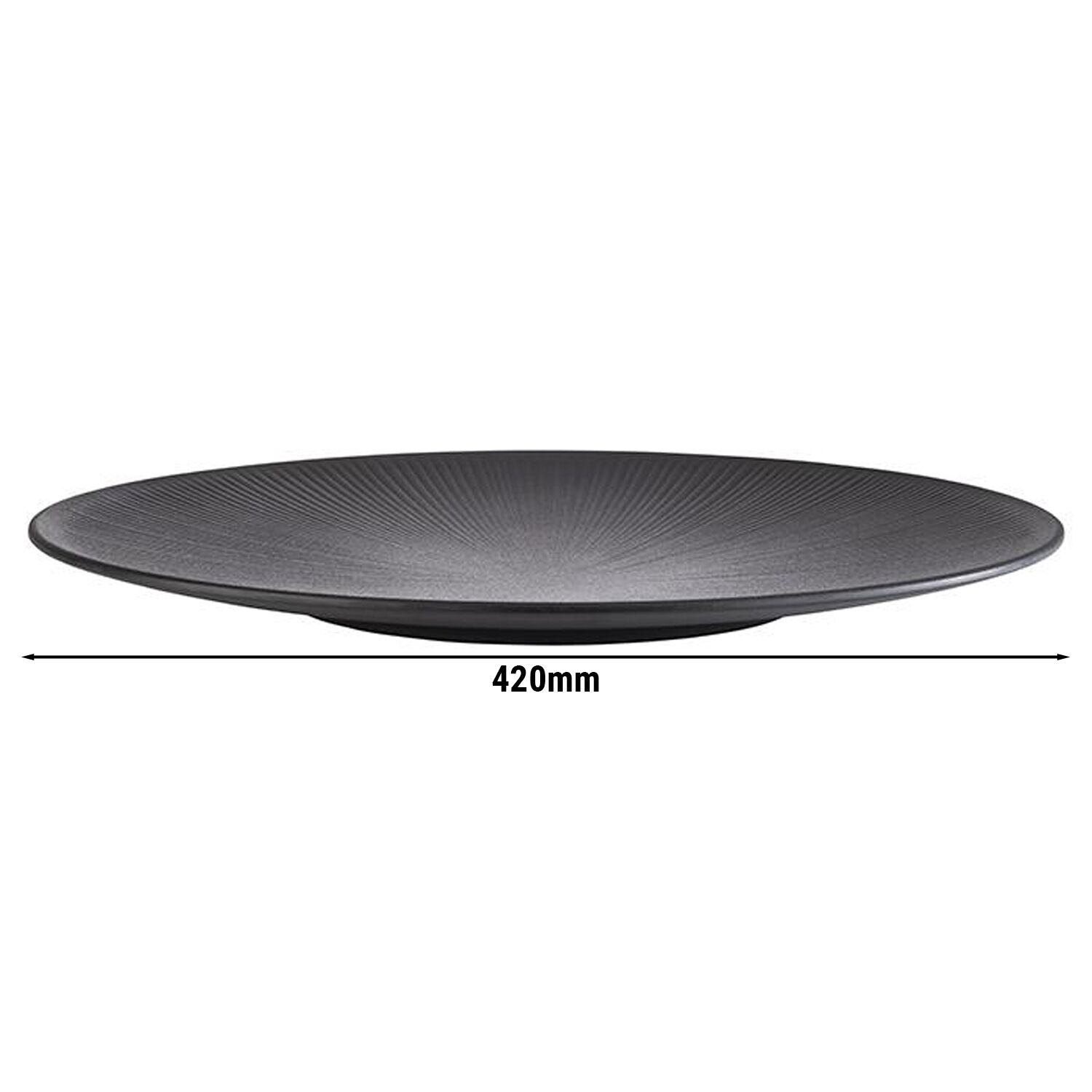 (6 pièces) NERO - Assiette - Mélamine - Ø 420 mm