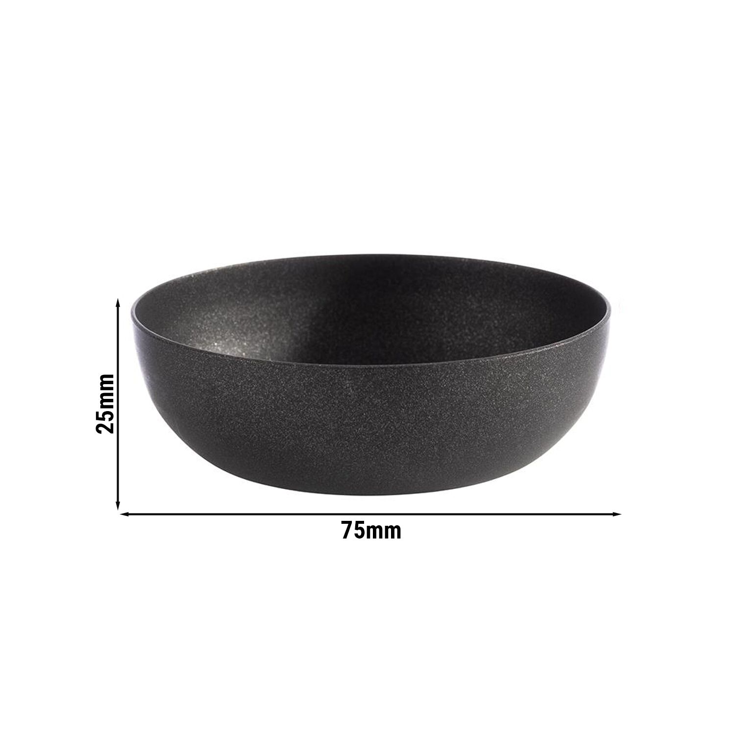(6 pièces) Coupelles à sauce - LEVANTE - inox - 50 ml - Ø 75 mm - Noir
