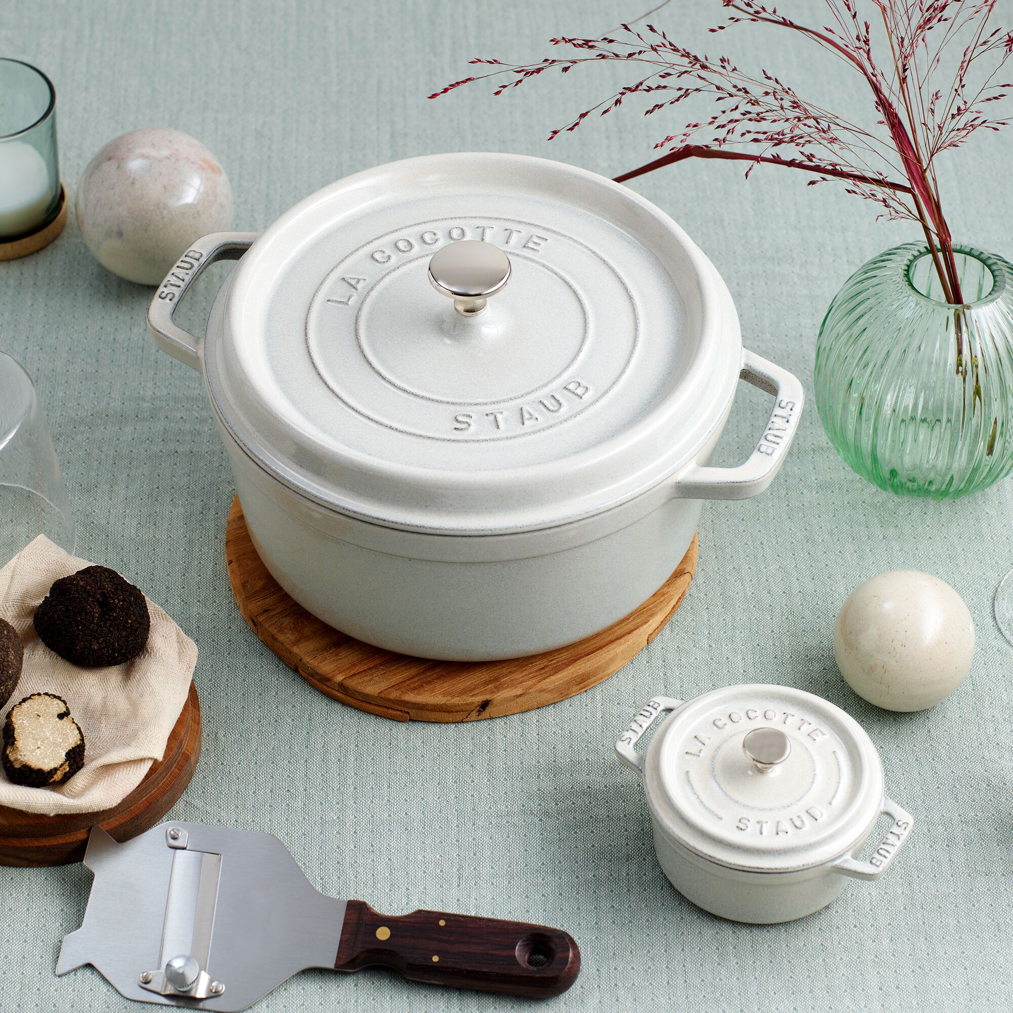 STAUB | LA COCOTTE - Cocotte - Ø 280mm - gjutjärn - vit tryffel