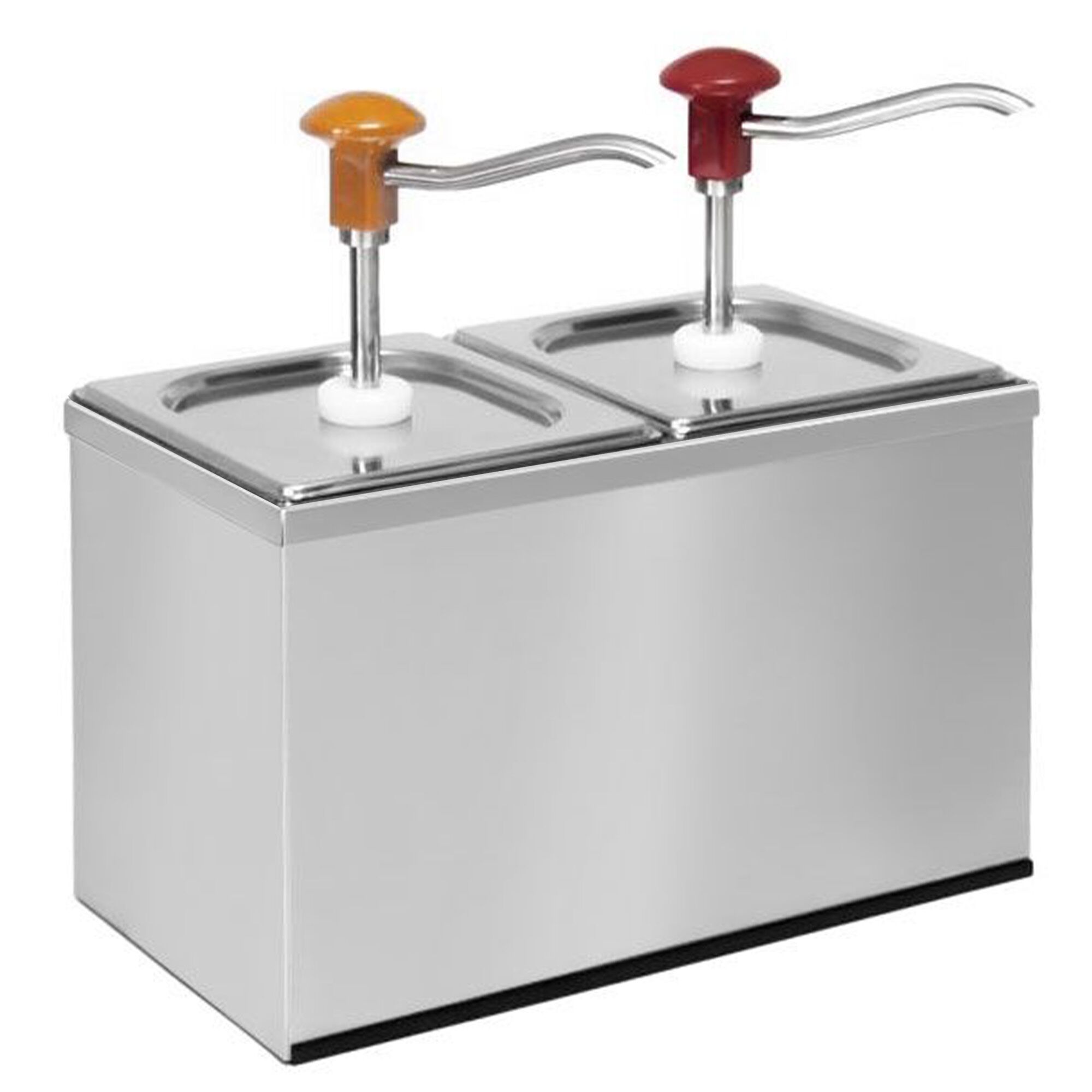 Ställ för såsdispenser - SEK2 - Rostfritt stål - 340x180x220 mm - för hög förbrukning - 2x 2 l