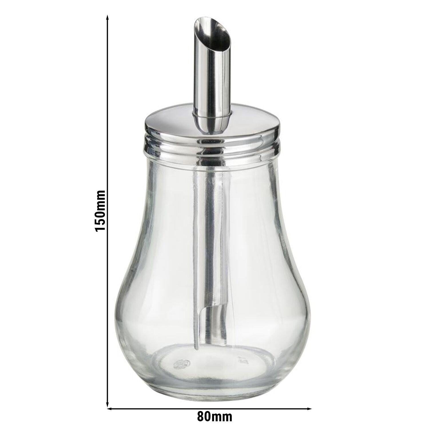 (6 pcs) Sucrier doseur - Verre - Ø80mm - 250ml - Hauteur:150mm