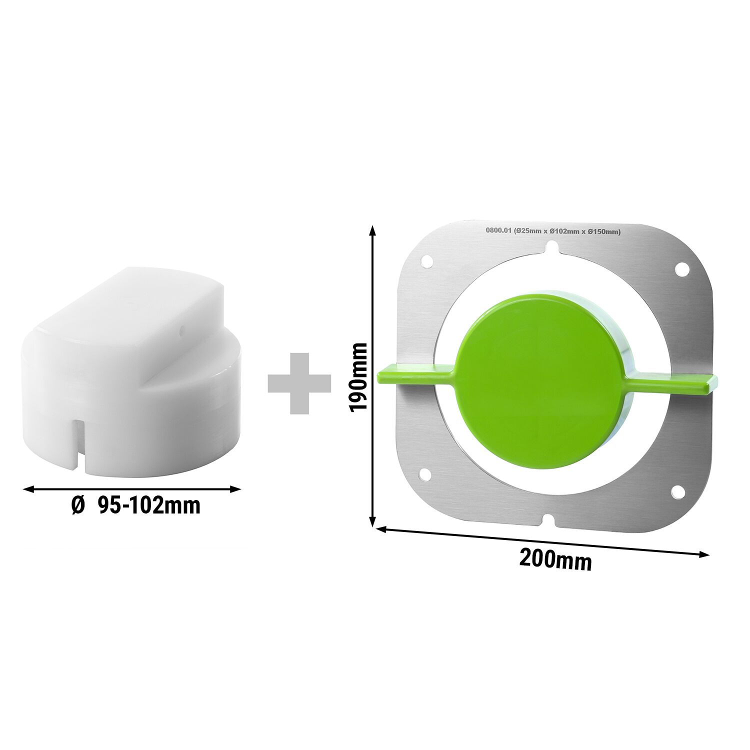 Lame et extracteur - Ø 102 mm - compatible avec l'éplucheur d'ananas MASC