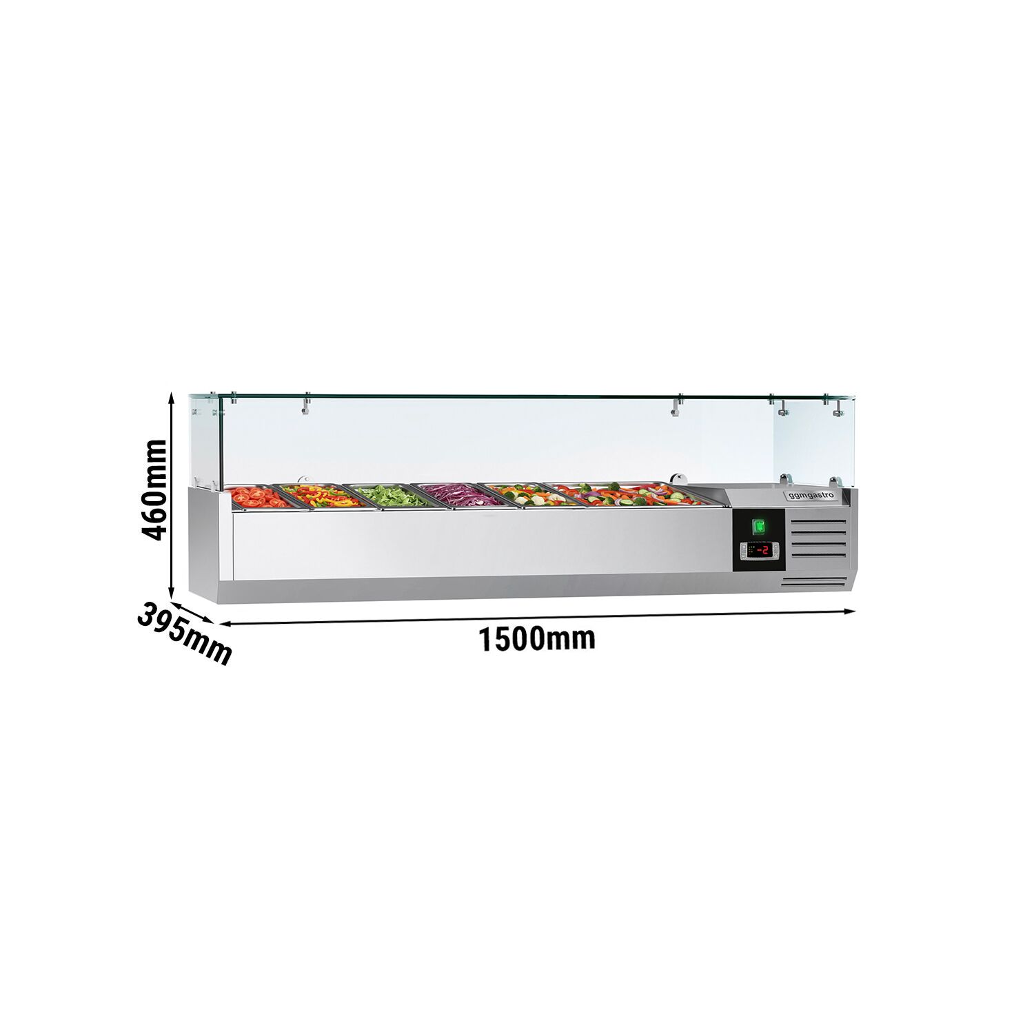 Vitrine Réfrigérée à Ingrédients PREMIUM - 1500x395mm - 6x GN 1/3