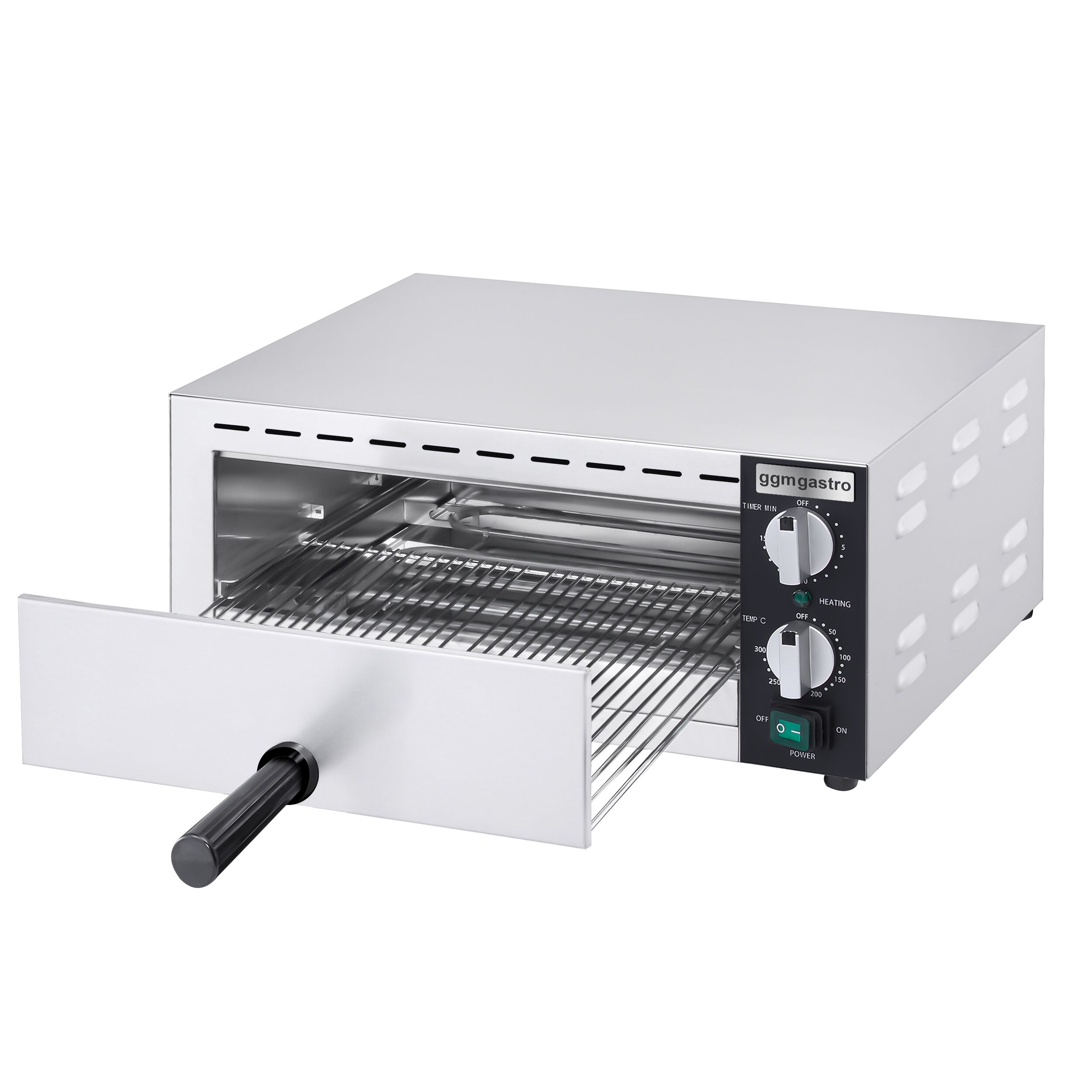 Elektro Mini Pizzaofen / Flammkuchen Ofen - 1 x 33cm - Manuell